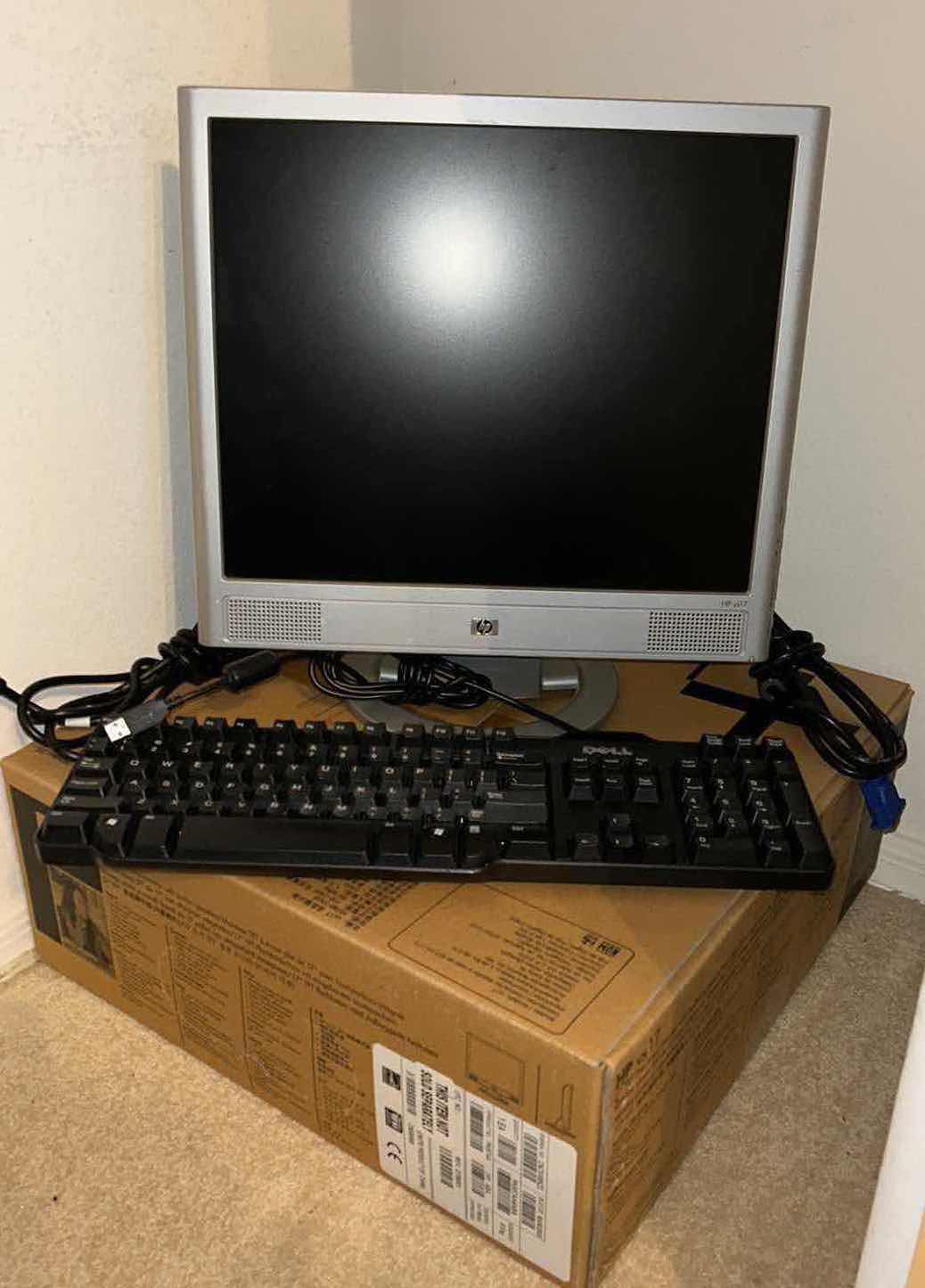 Photo 1 of HP MONITOR AND DELL KEYBOARD