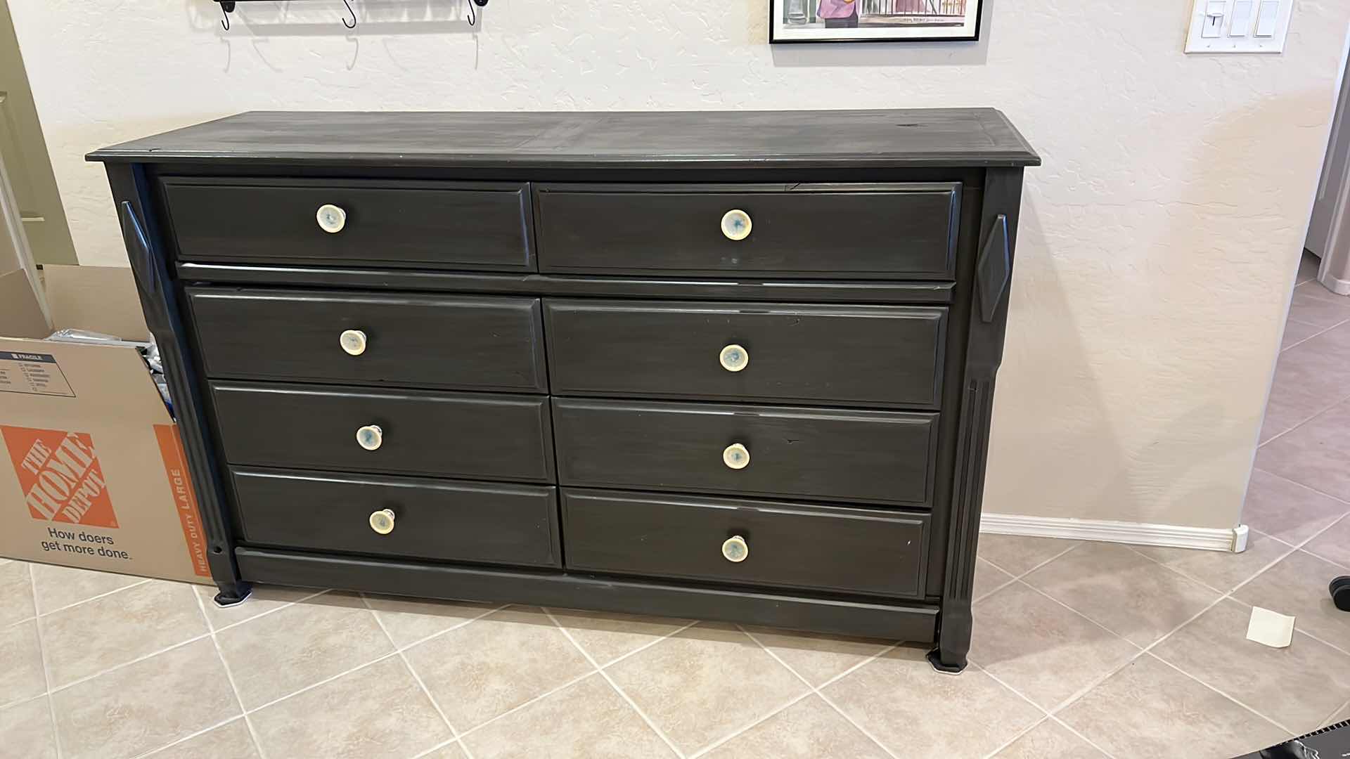 Photo 2 of BOYD BLACK WOOD DRESSER 66” x 20” H40”