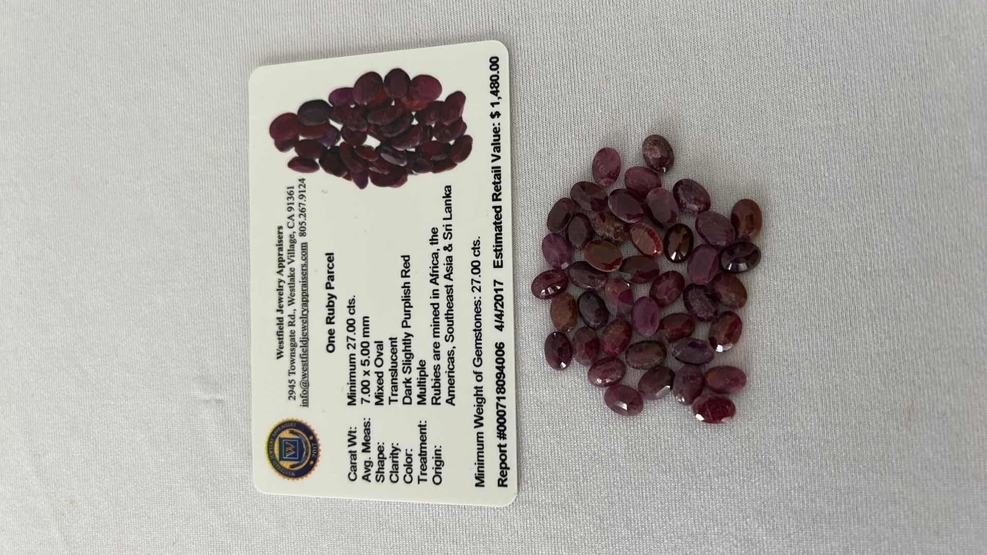 Photo 4 of LOOSE RUBY GEMS-27.00 CTS
