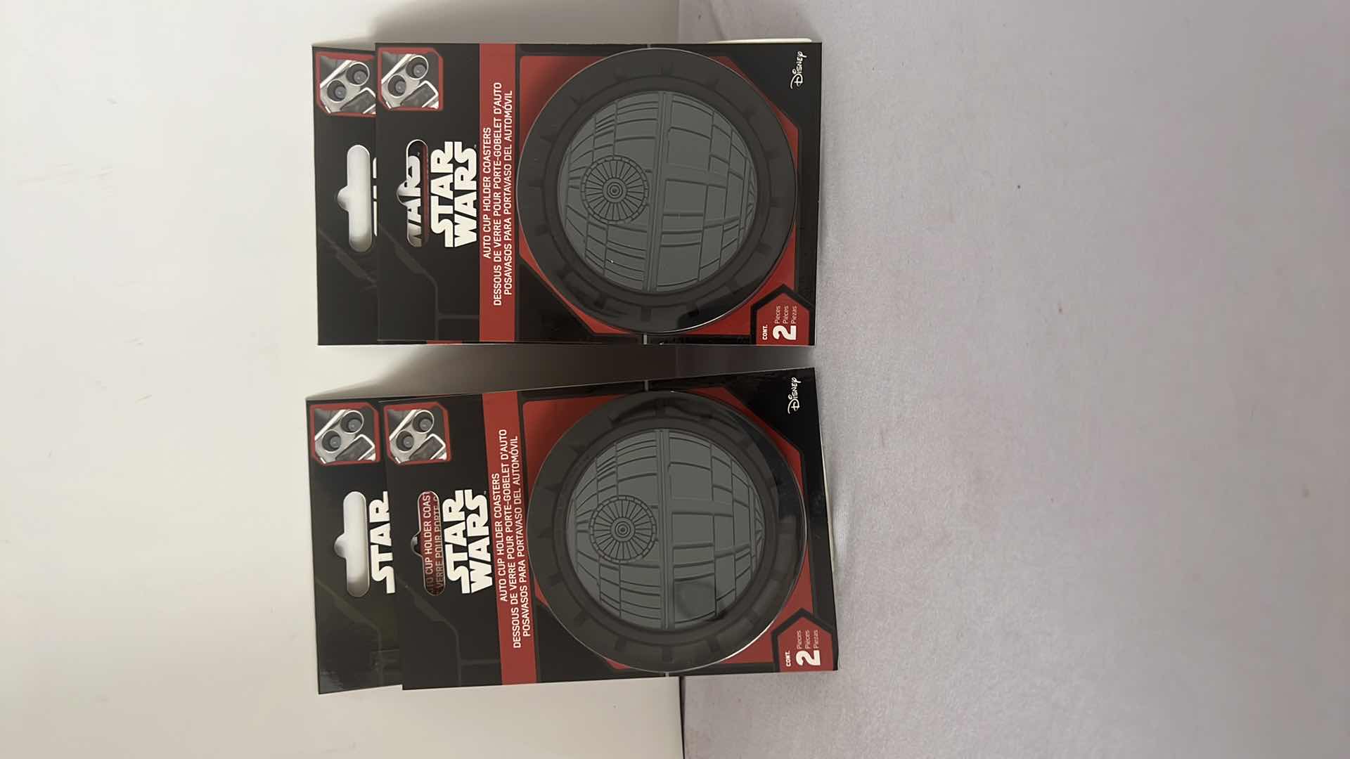 Photo 1 of 4-BRAND NEW STAR WARS DEATH STAR 2-PACK CAR CUP COASTER SETS $40 (8 TOTAL CAR COASTERS)