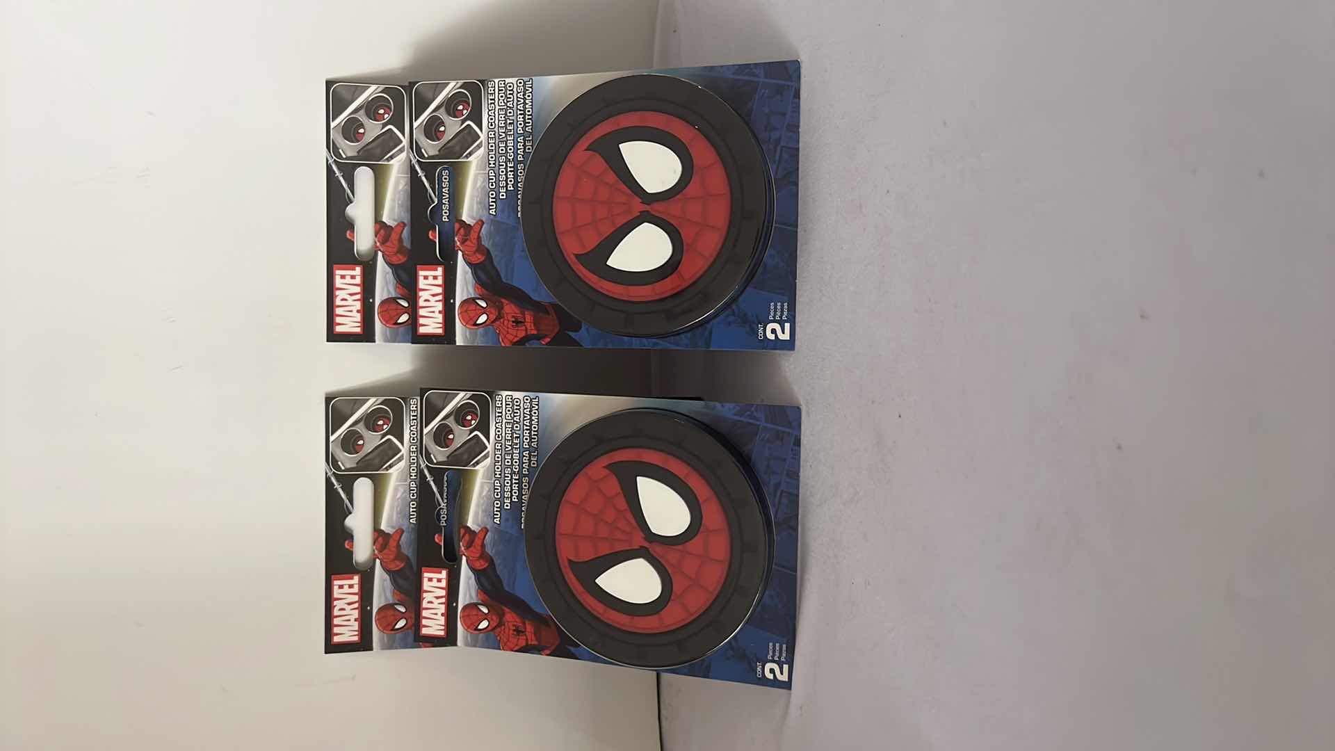 Photo 1 of 4-BRAND NEW MARVEL SPIDER-MAN 2-PACK CAR CUP COASTER SETS $40 (8 TOTAL CAR COASTERS)
