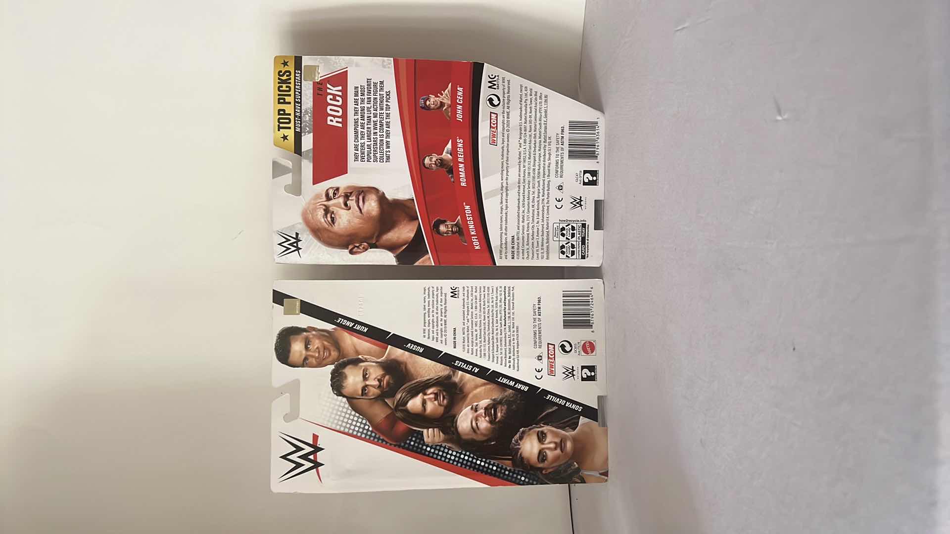 Photo 2 of 2-BRAND NEW MATTEL WWE ACTION FIGURES “THE ROCK & AJ STYLES”  $30