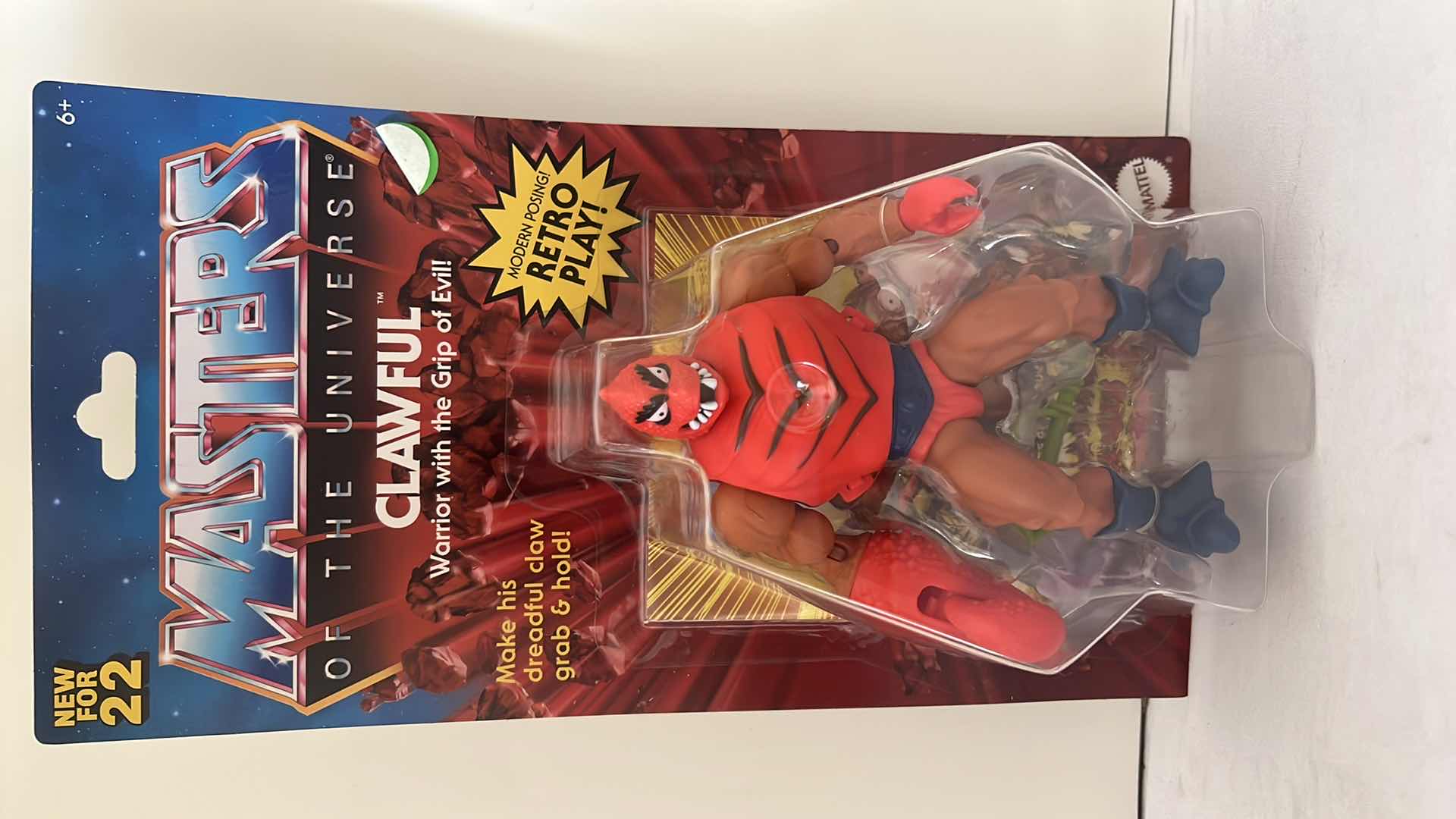 Photo 1 of BRAND NEW MATTEL MASTERS OF THE UNIVERSE “CLAWFUL WARRIOR WITH THE GRIP OF EVIL” ACTION FIGURE