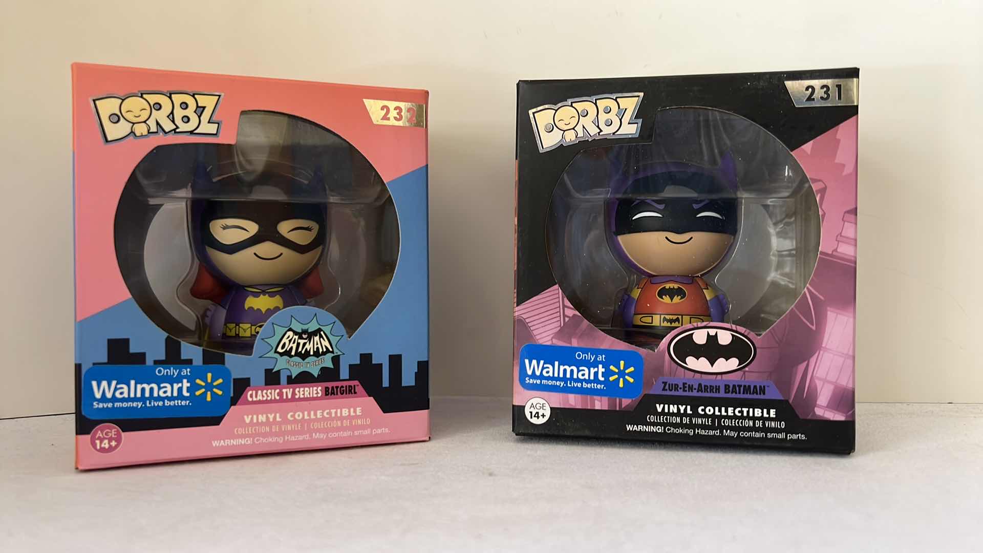 Photo 1 of 2-FUNKO DORBZ VINYL COLLECTION BATMAN & BATGIRL FIGURINES $25