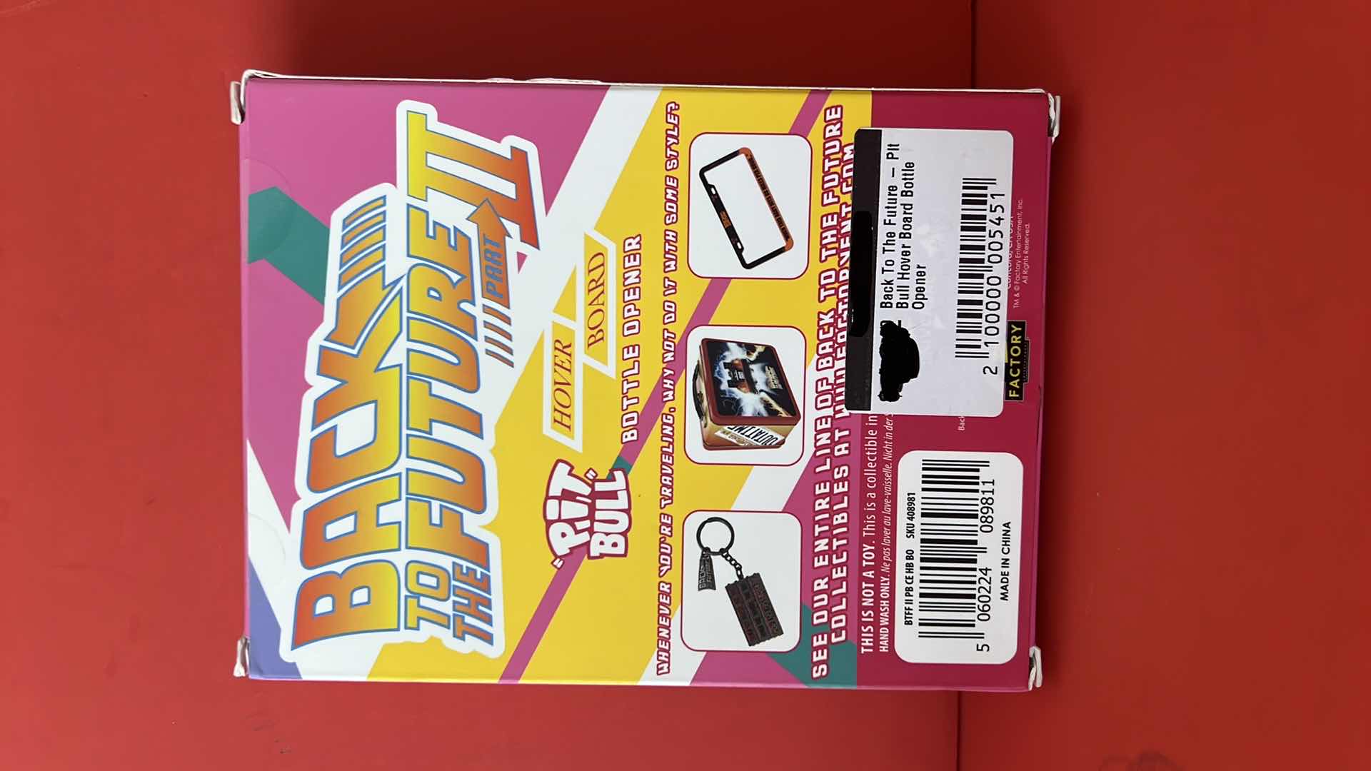 Photo 2 of BRAND NEW BACK TO THE FUTURE PART ll PIT BULL HOVER BOARD BOTTLE OPENER $30