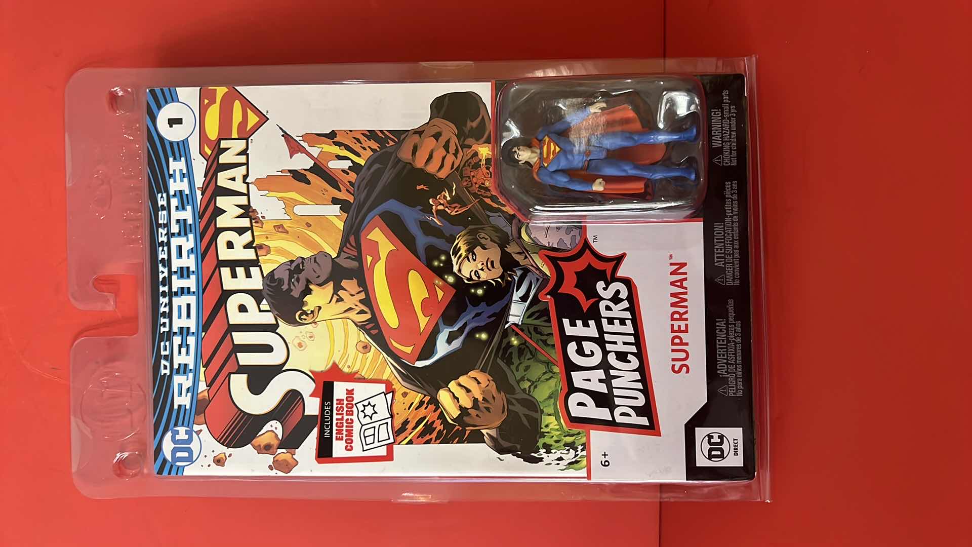 Photo 1 of BRAND NEW DC UNIVERSE REBIRTH SUPERMAN FIGURINE W COMIC BOOK