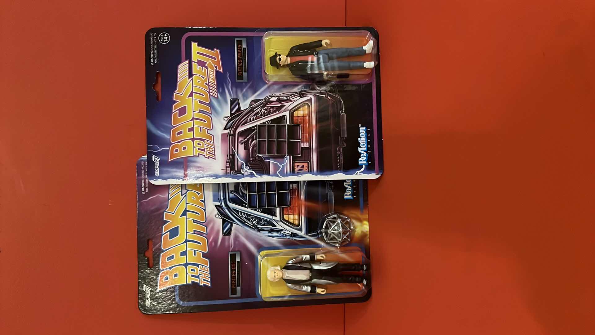 Photo 1 of 2-BRAND NEW SUPER7 BACK TO THE FUTURE ACTION FIGURES