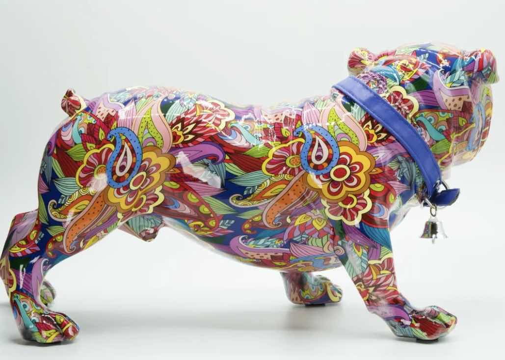 Photo 2 of BRANI COLORFUL RESIN STANDING BULLDOG 15” x 17” H8”