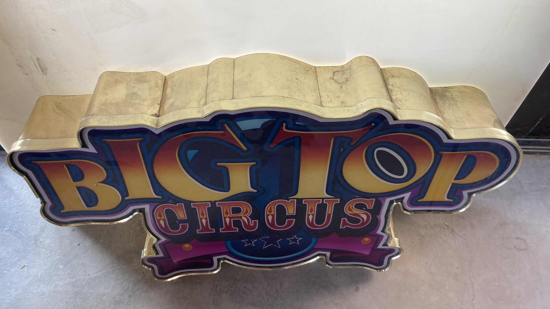 Photo 2 of BIG TOP CIRCUS SIGN 27.5in X 4.5in H 16.75in