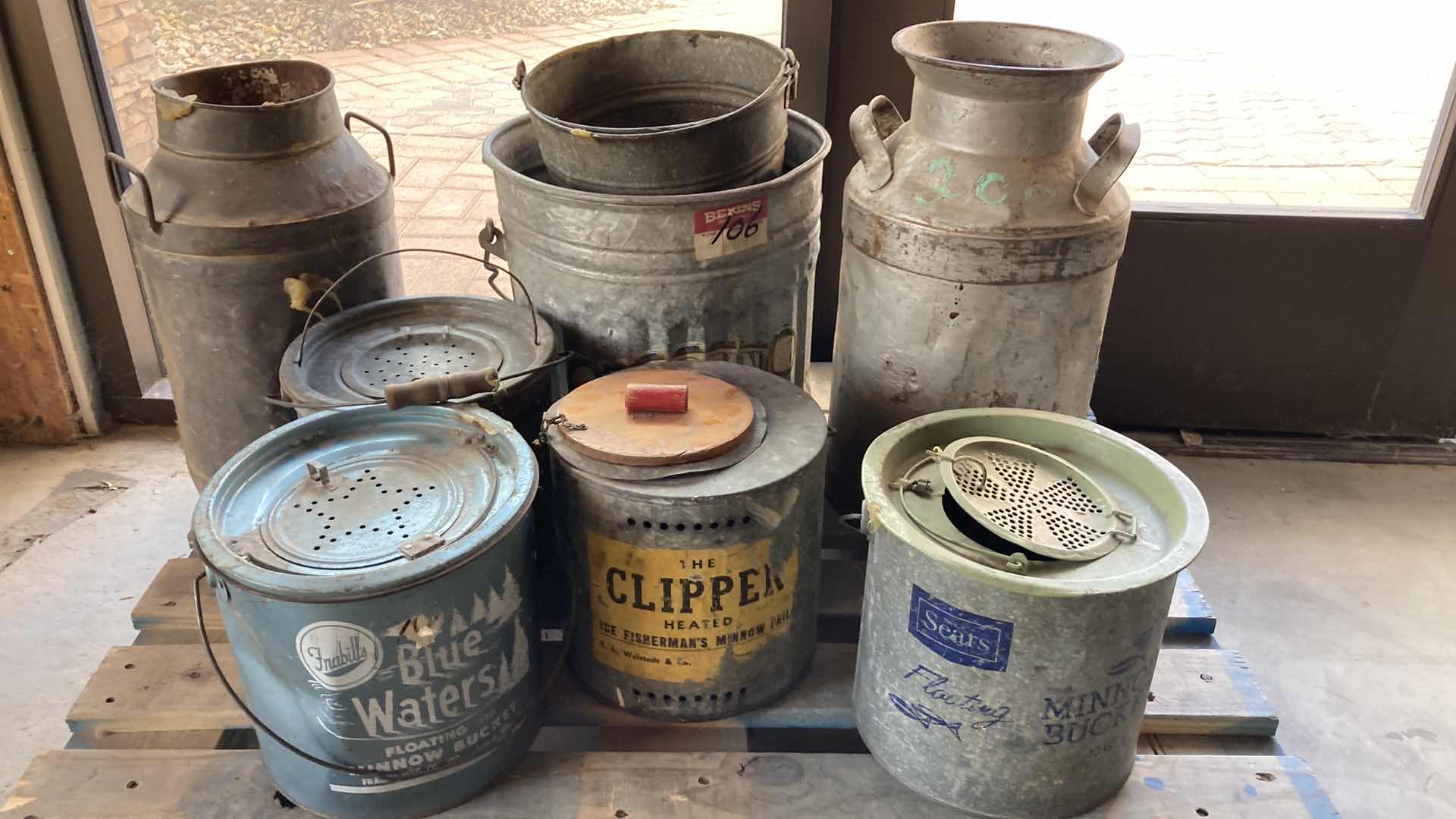 Photo 1 of VINTAGE BUCKETS AND TINS (8)