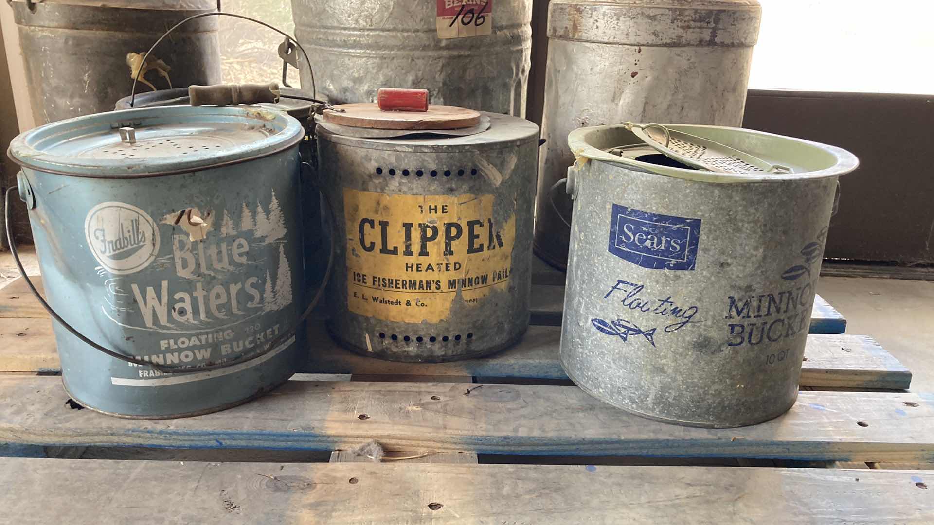 Photo 2 of VINTAGE BUCKETS AND TINS (8)