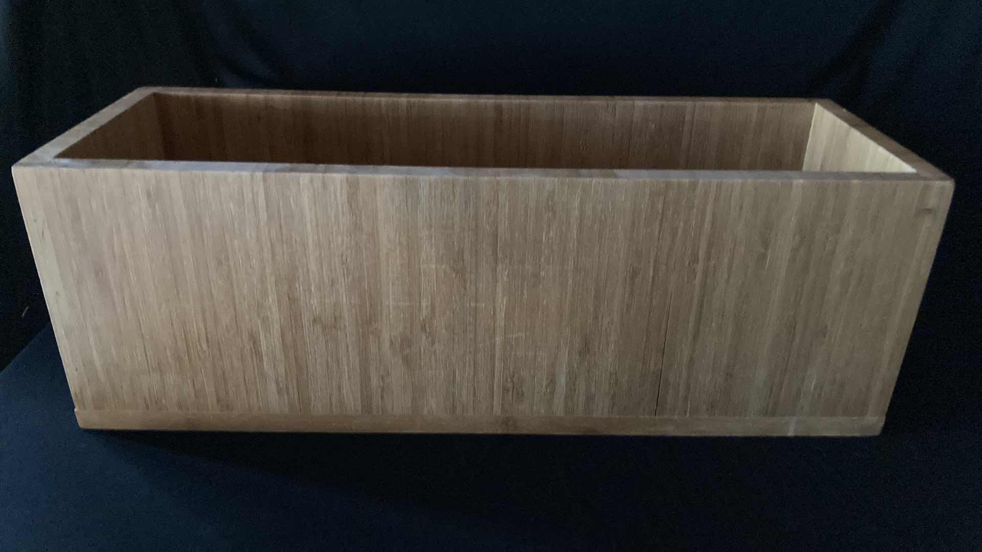 Photo 1 of EDGE GRAIN WOOD PLANTER BOX 20.25” X 7” H 7”