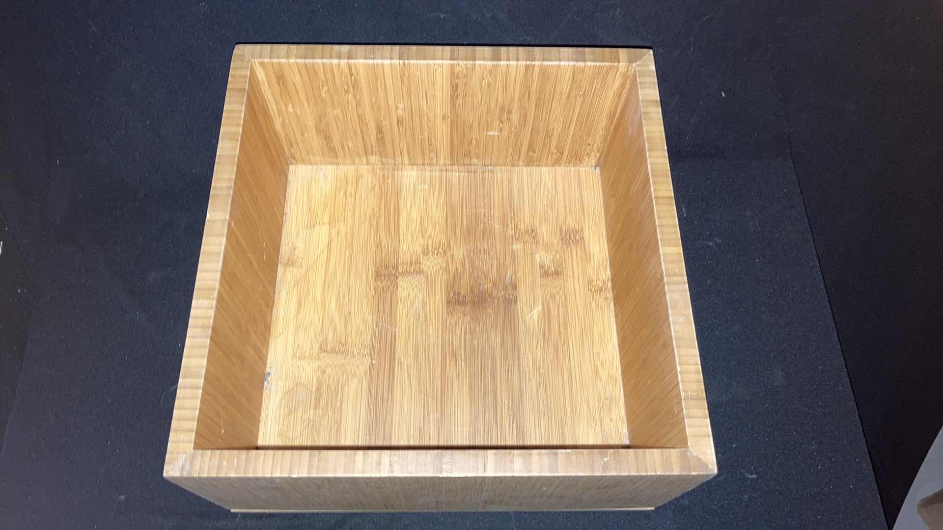 Photo 3 of EDGE GRAIN WOOD PLANTER BOX 12.75” X 12.75” H 6”