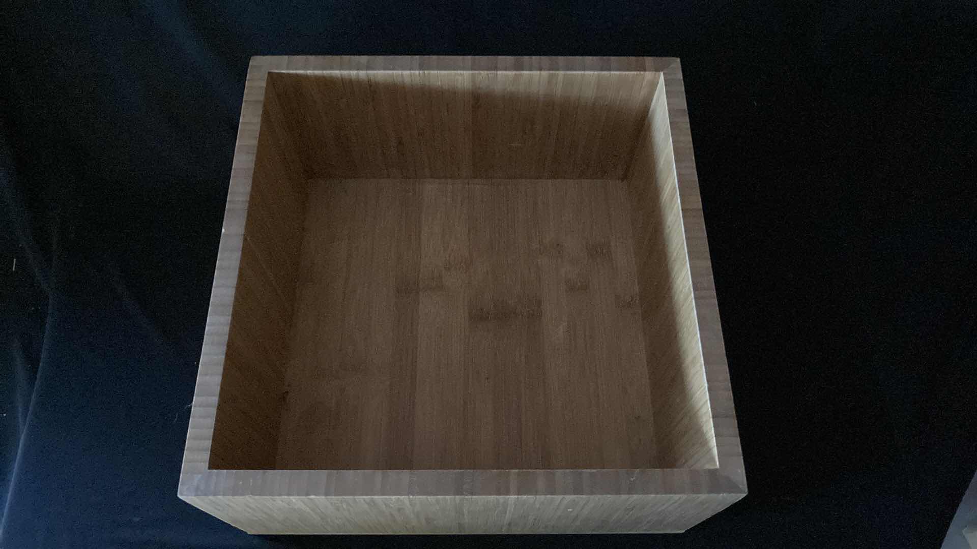 Photo 4 of EDGE GRAIN WOOD PLANTER BOX 12.75” X 12.75” H 6”