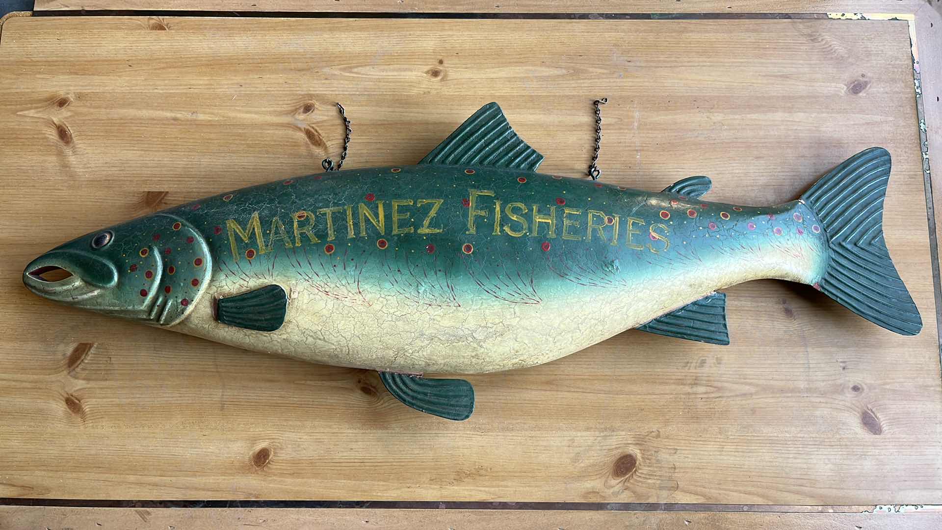 Photo 1 of VINTAGE METAL FISH WALL HANGING 43.5” X 16”