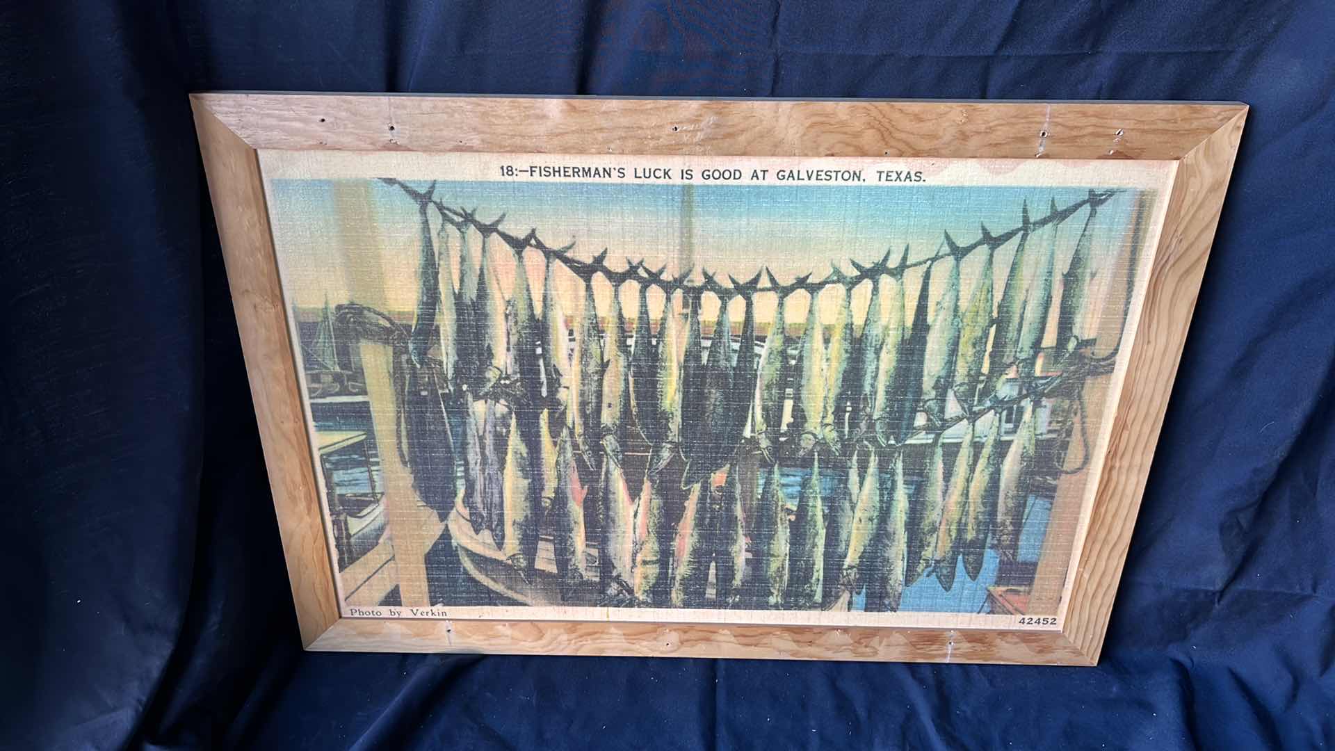 Photo 1 of VINTAGE FISH FRAMED ART BY VERKIN 48” X 26.5”