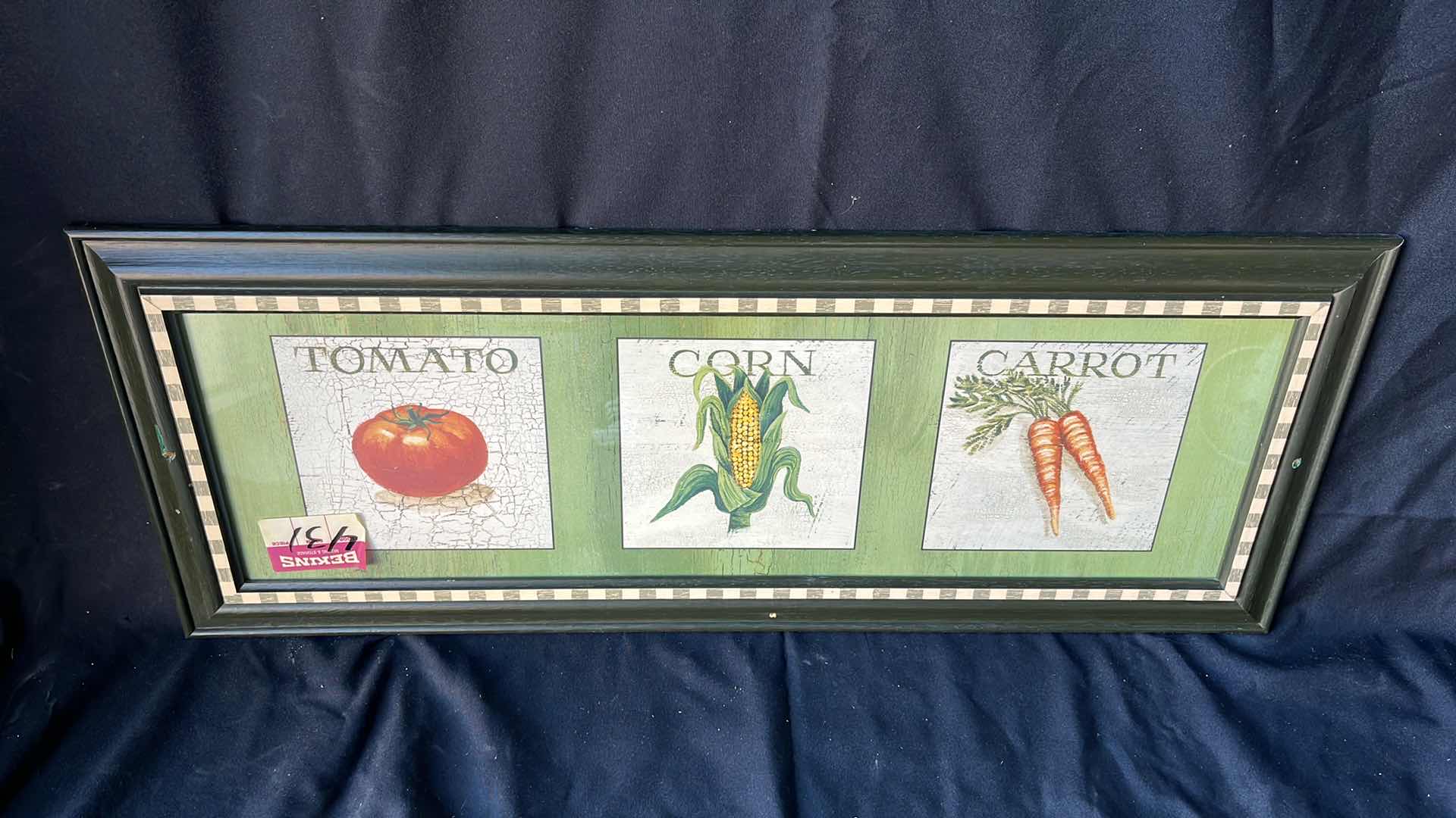 Photo 1 of VINTAGE FRAMED VEGETABLE DECOR 34” X 13.25”