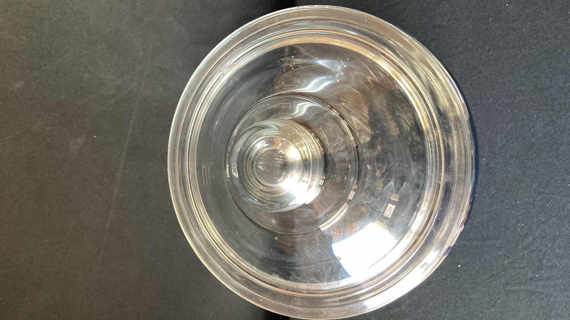 Photo 3 of GLASS ROUND COOKIE JAR W LID 9” X 14”