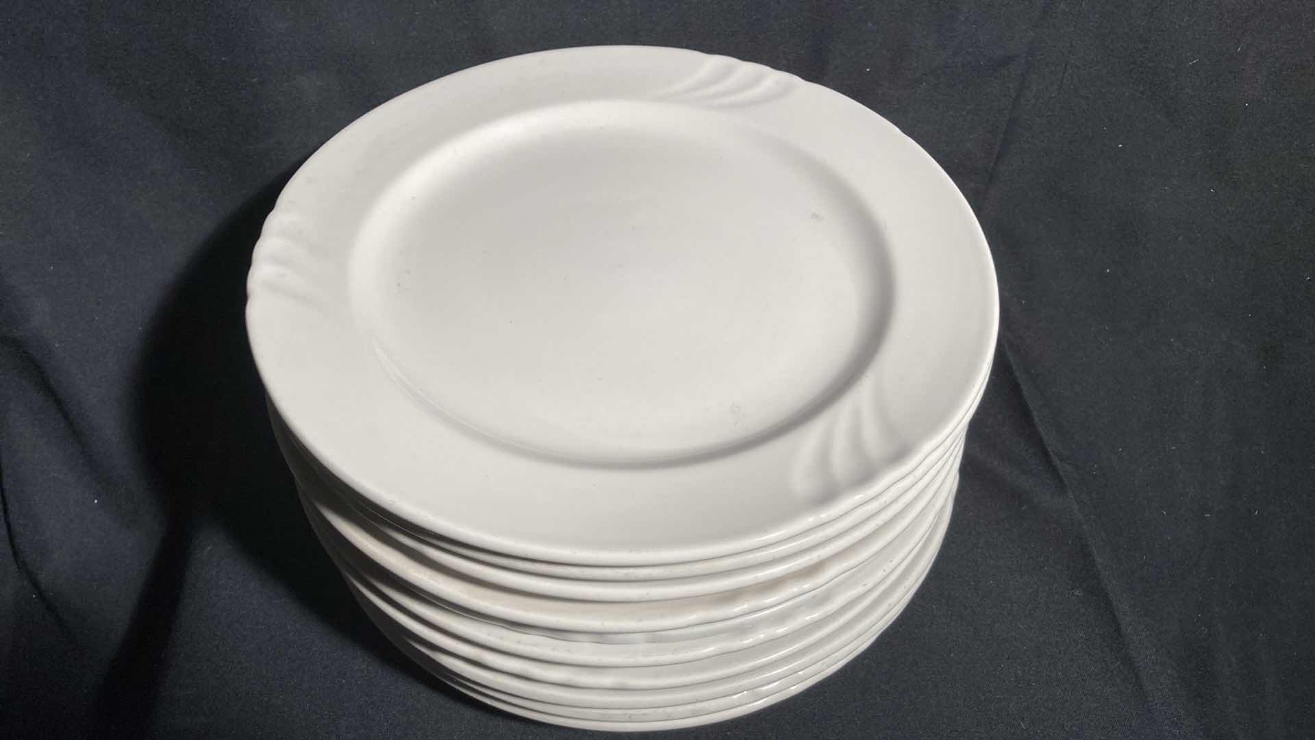 Photo 1 of BRIANA REGO FINE PORCELAIN 12” WHITE PLATE SET (10)