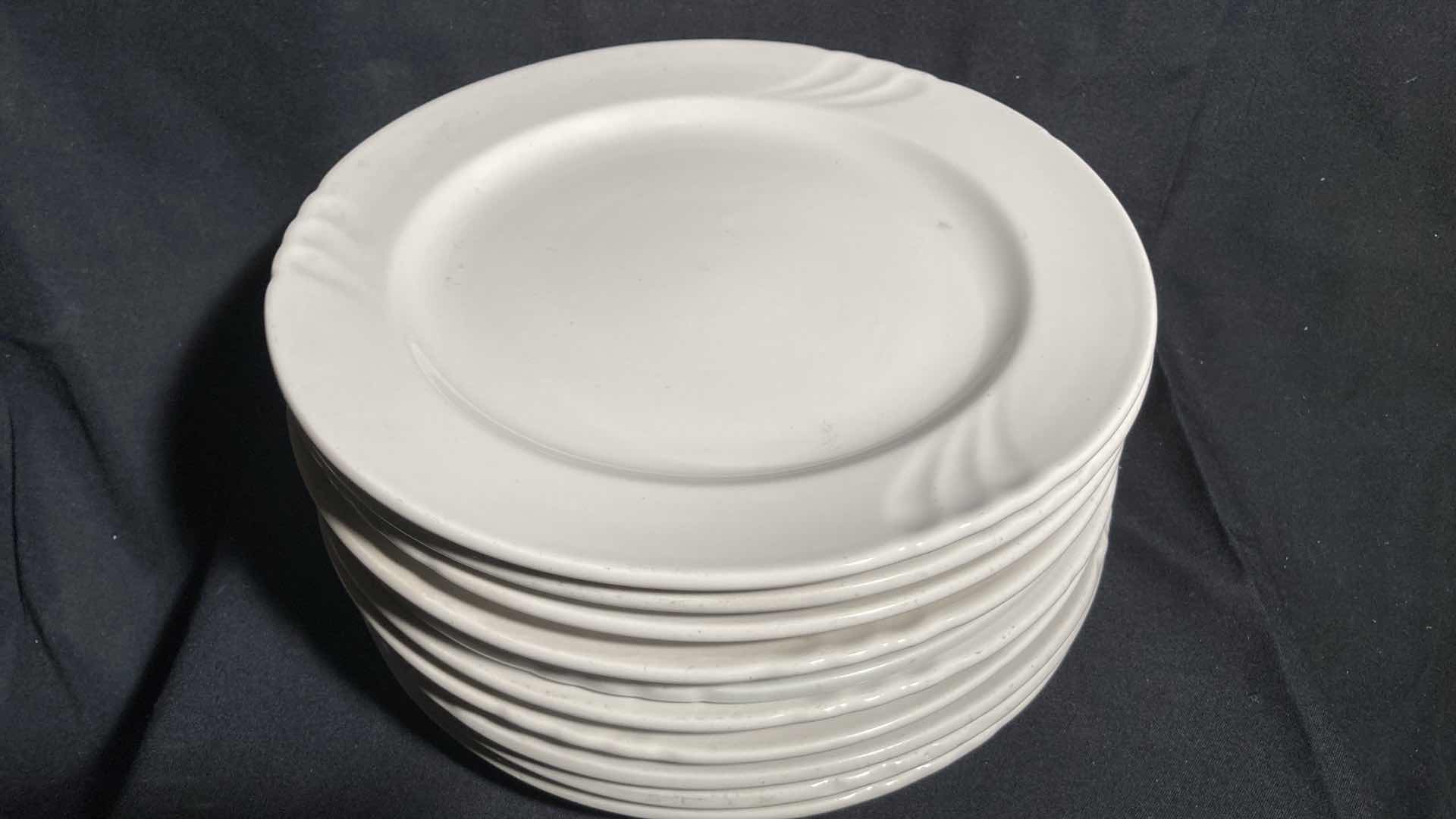 Photo 1 of BRIANA REGO FINE PORCELAIN 12” WHITE PLATE SET (10)