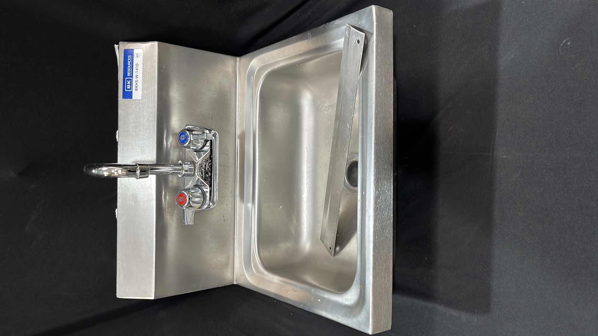 Photo 1 of BK RESOURCES STAINLESS STEEL HAND SINK 17.25” X 15.5” X 14”H (MODEL #BKHS-W-1410)