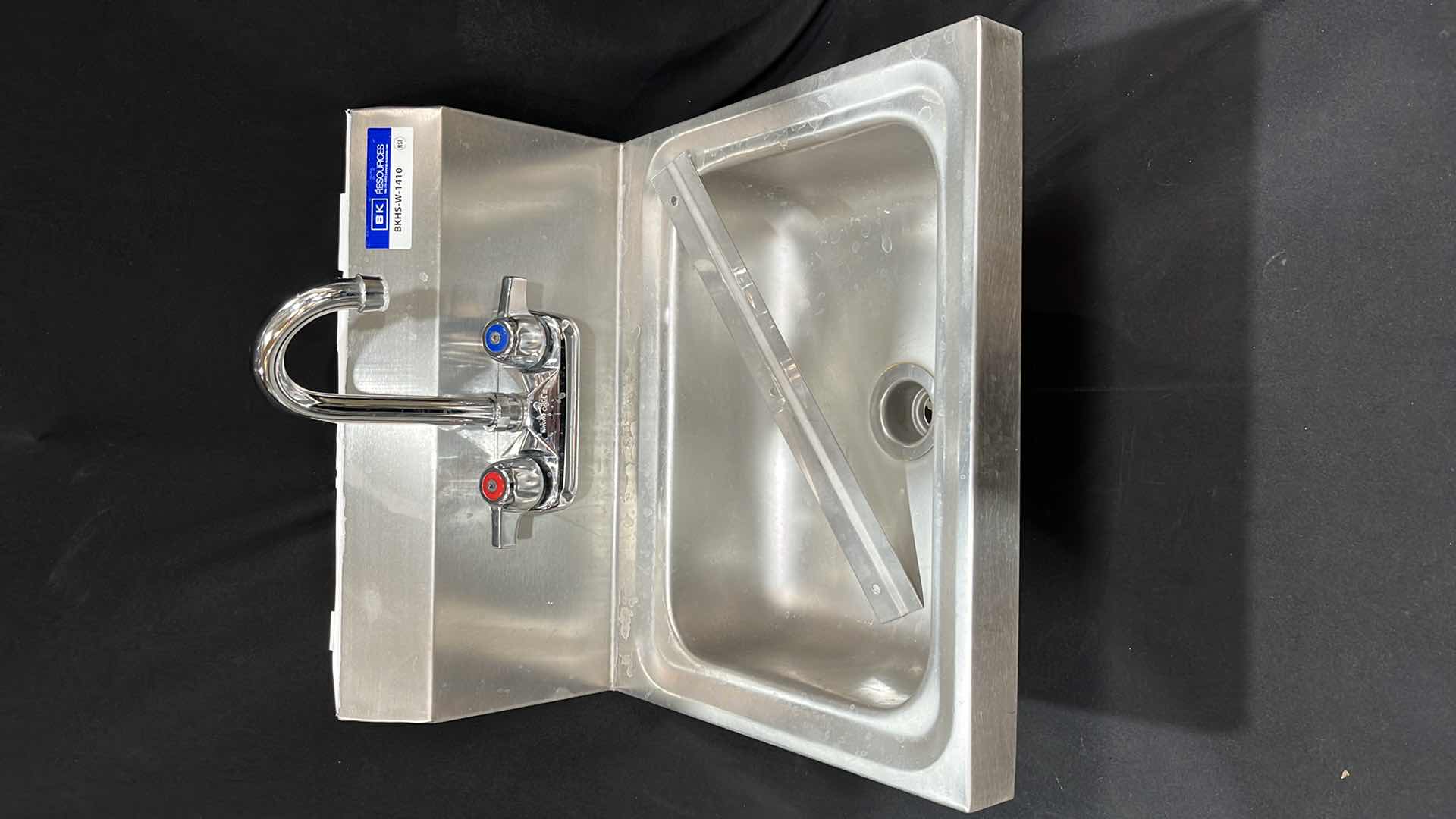 Photo 1 of BK RESOURCES STAINLESS STEEL HAND SINK 17.25” X 15.5” X 14”H (MODEL #BKHS-W-1410)