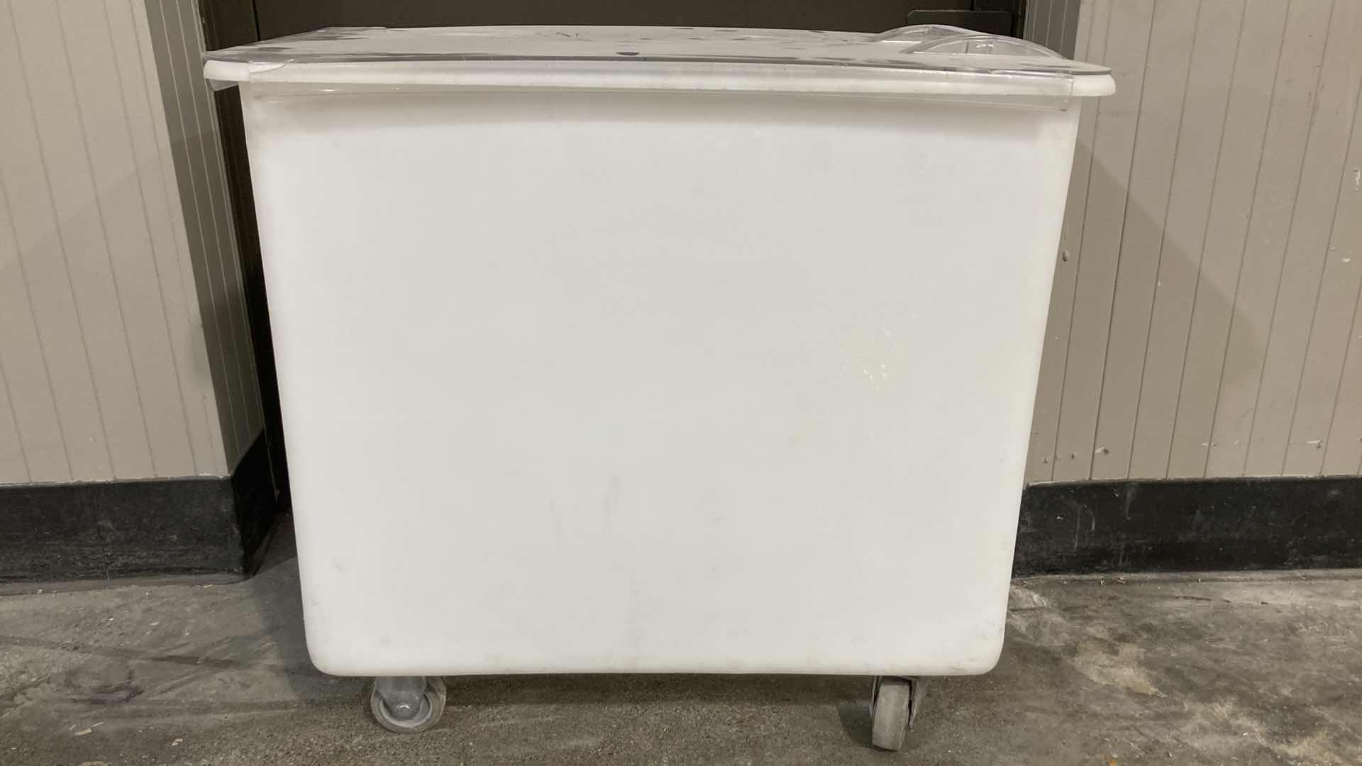 Photo 3 of CAMBRO WHITE ROLLING BIN 19” X 29.25” H 27.75”