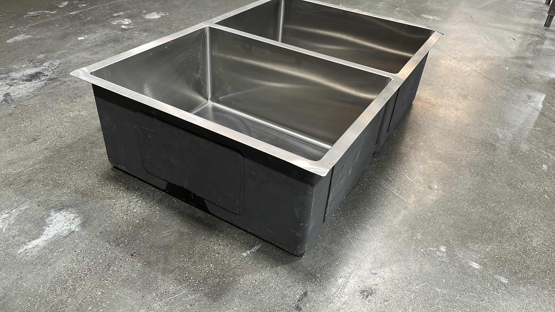 Photo 2 of STAINLESS STEEL DOUBLE BASIN SINK 22” X 32.75” X 9.5”H