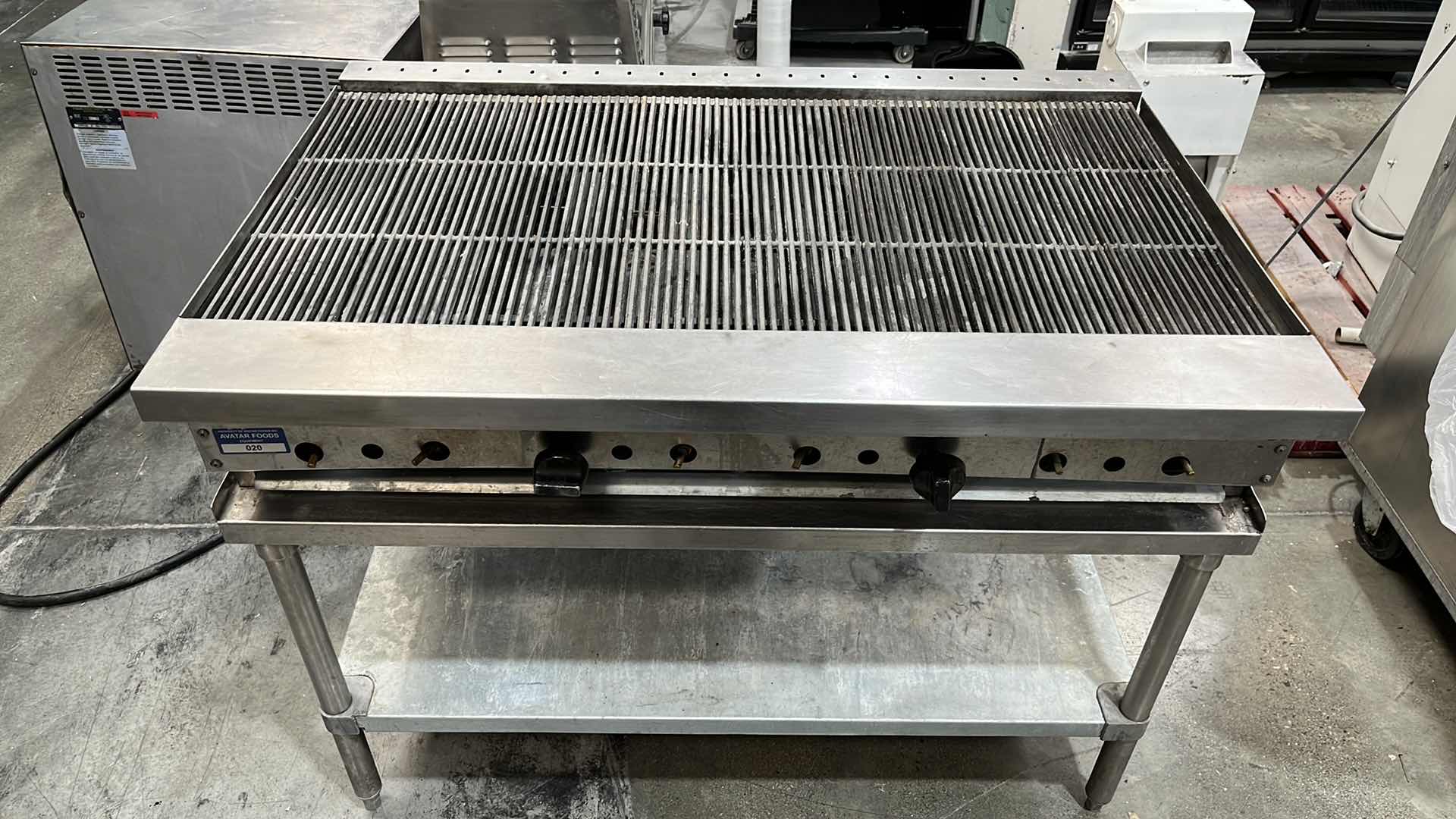 Photo 1 of IDEAL COMMERCIAL 8 BURNER GAS GRILL W STAND 32” X 48” H 36.5”