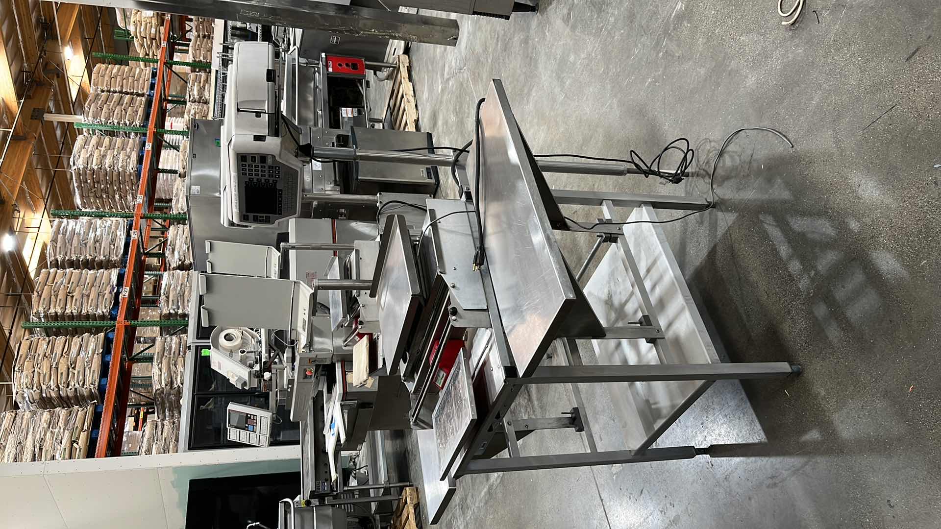 Photo 30 of HOBART COMMERCIAL DIGITAL DELI WRAPPING MACHINE W LABEL PRINTER MODEL UWS (HARDWIRED),  HEAT SEAL ENERGY SMART WRAPPER STATION W QUANTUM LABEL PRINTER (2),
HOBART ROLLER/DISCHARGE TABLE (MODEL HRT5-3)