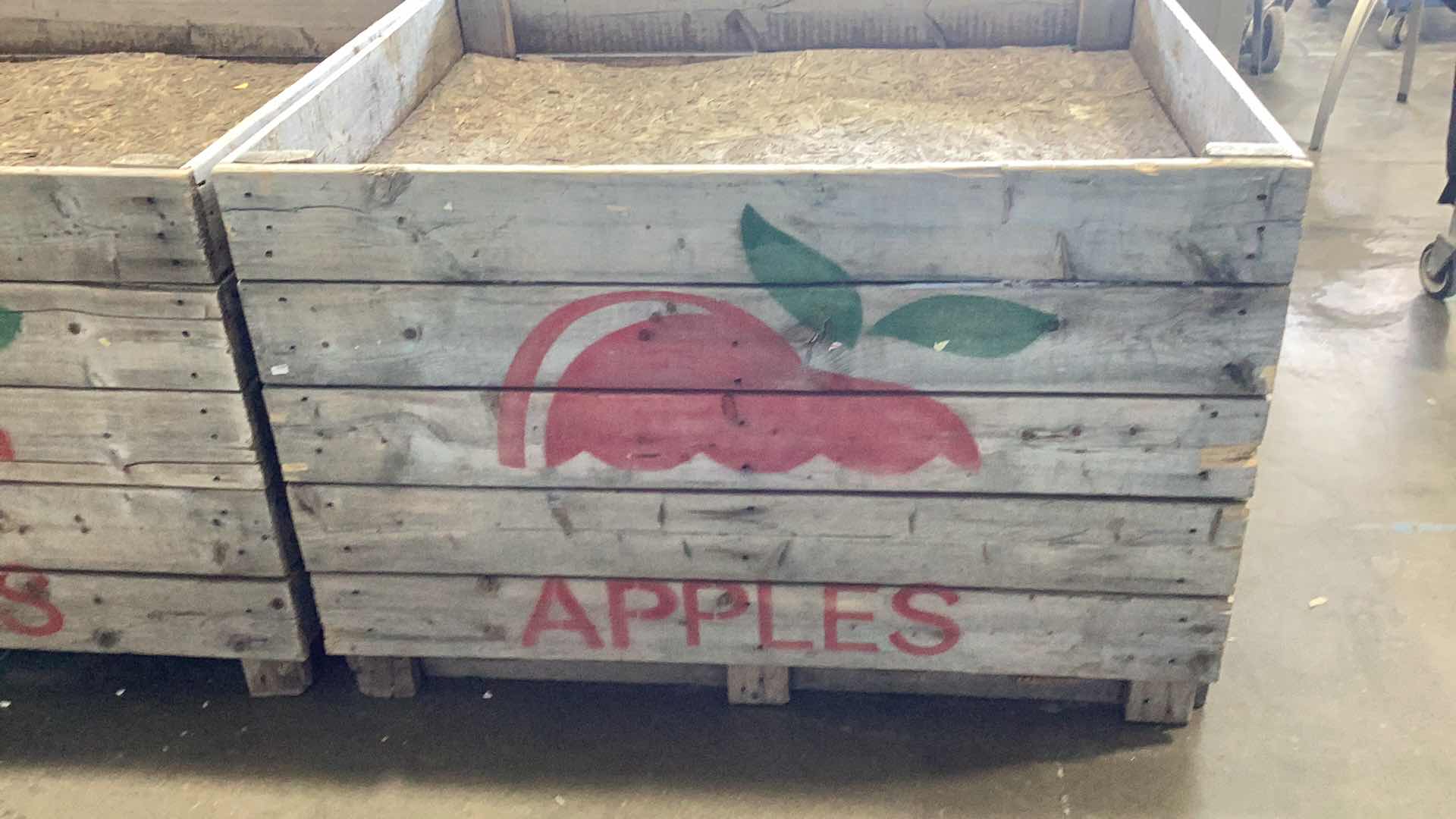 Photo 1 of LARGE WOODEN APPLE DISPLAY CASE 47” X 40” H 32”