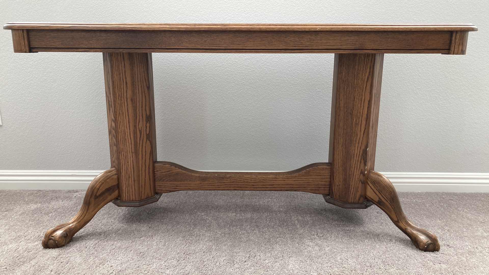 Photo 1 of OAK CONSOLE TABLE 54” X 17” H27.5”