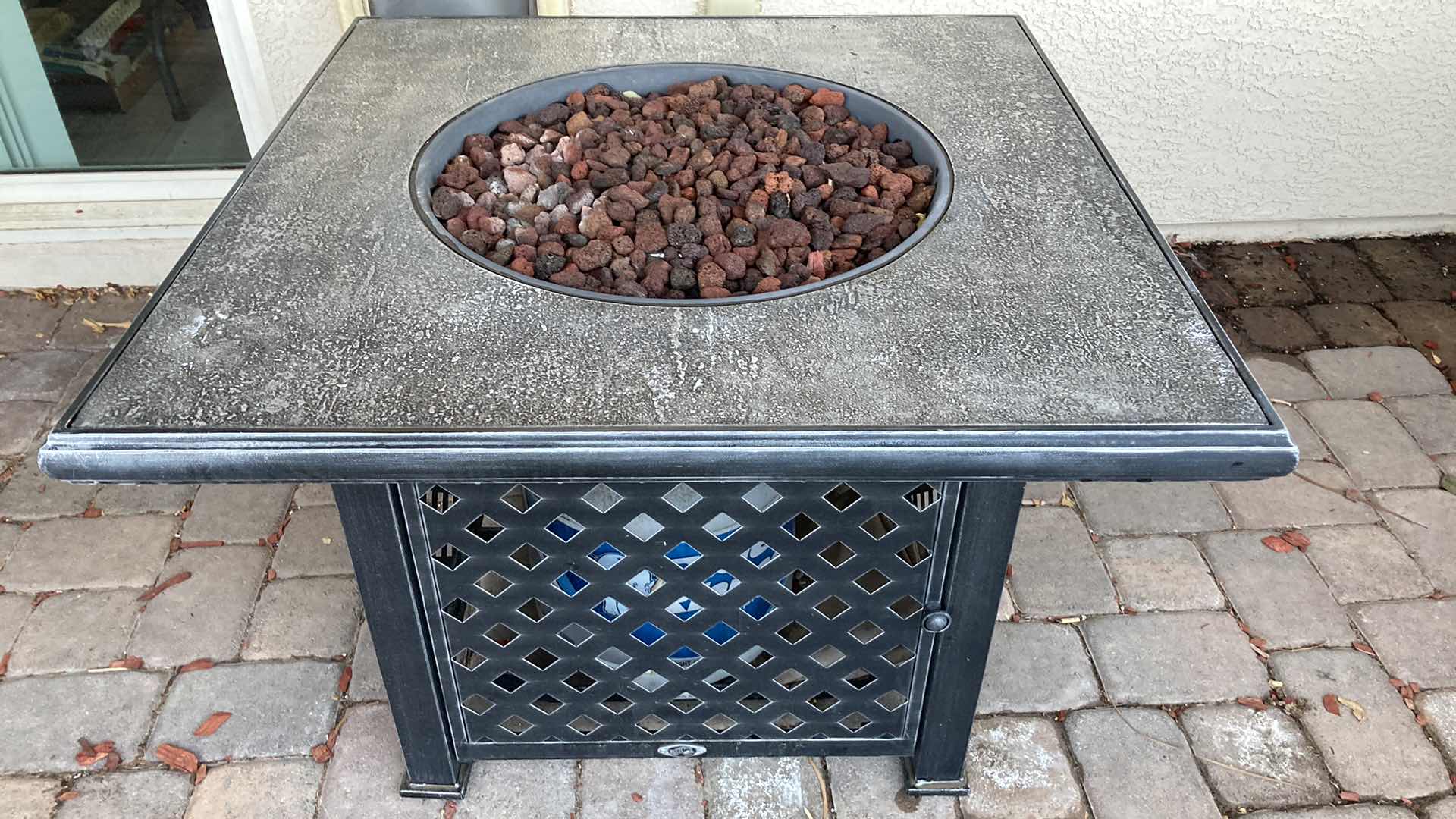 Photo 1 of HAMPTON BAY PROPANE GAS FIRE PIT 34.5” X 34.5” H 24.5”