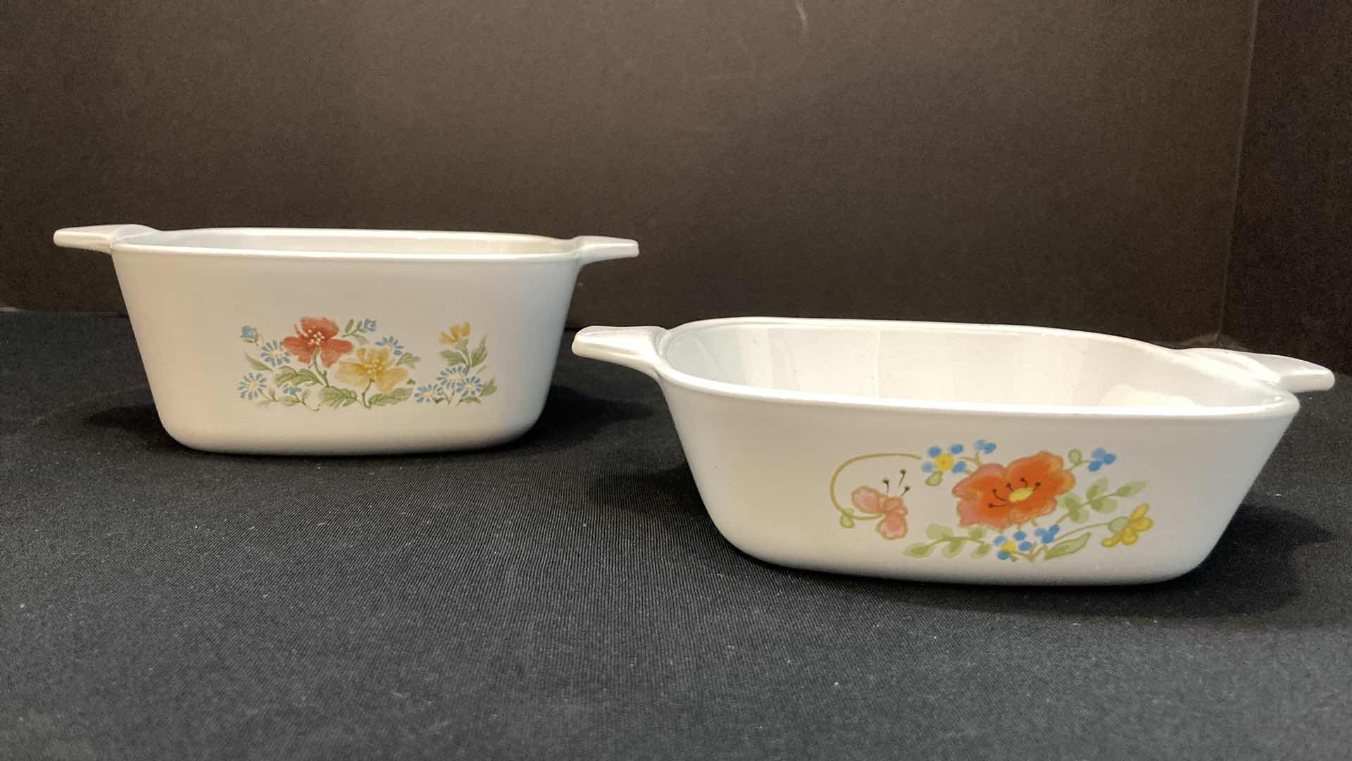 Photo 1 of CORNING WARE WILD FLOWER CASSEROLE BOWLS (2)