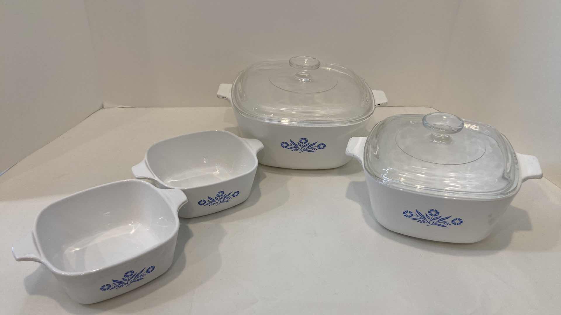 Photo 2 of CORNING WARE BLUE CORNFLOWER CASSEROLE BOWLS (4)