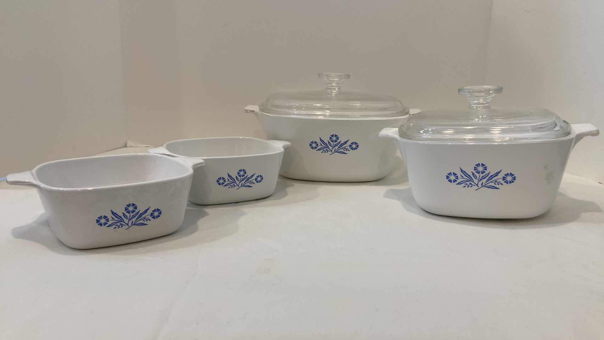 Photo 1 of CORNING WARE BLUE CORNFLOWER CASSEROLE BOWLS (4)