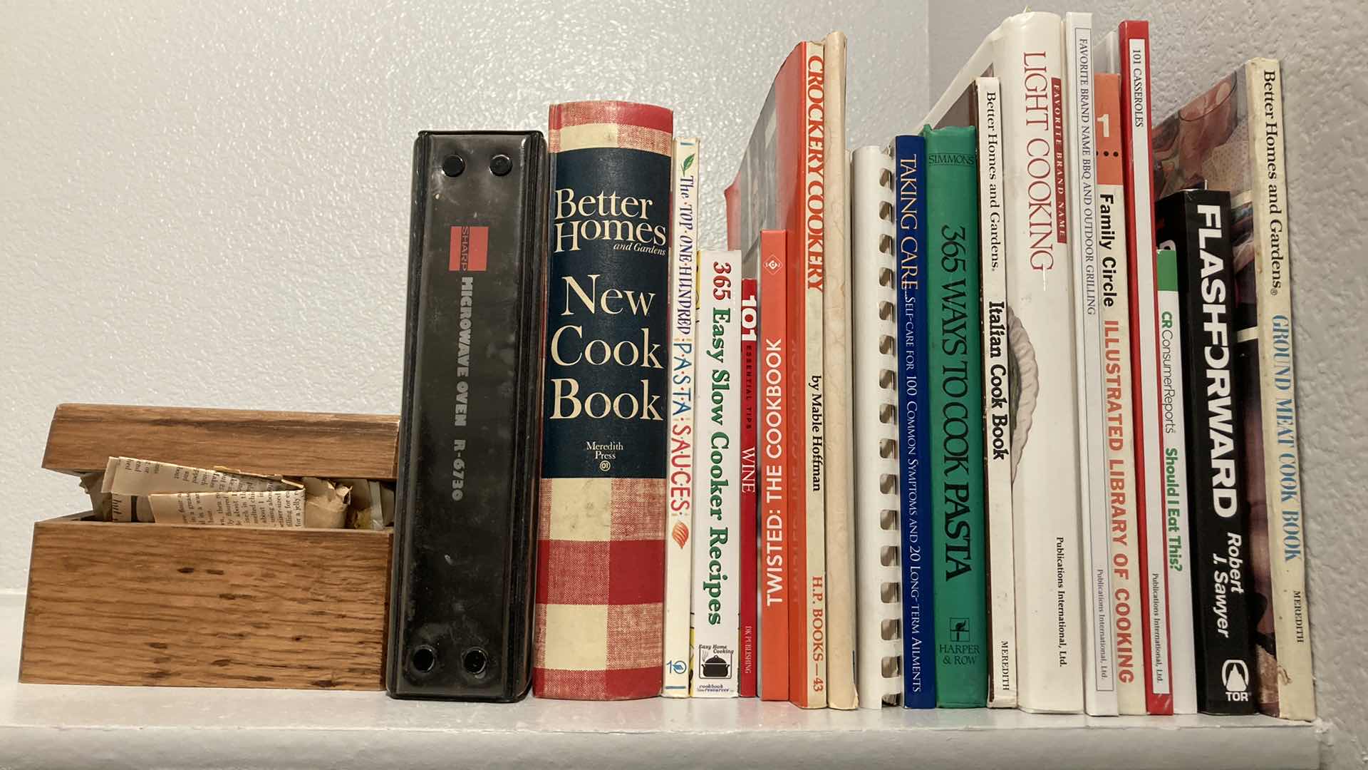 Photo 1 of COOK BOOKS W HOMEMADE RECIPES IN WOODEN BOX