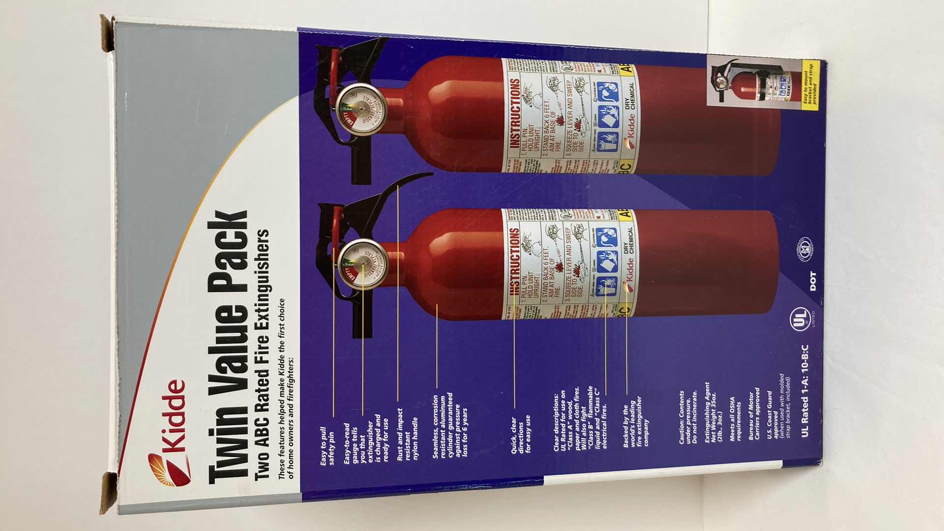 Photo 3 of KIDDE TWIN VALUE PACK ABC RATED FIRE EXTINGUISHERS MODEL KFH/TWIN