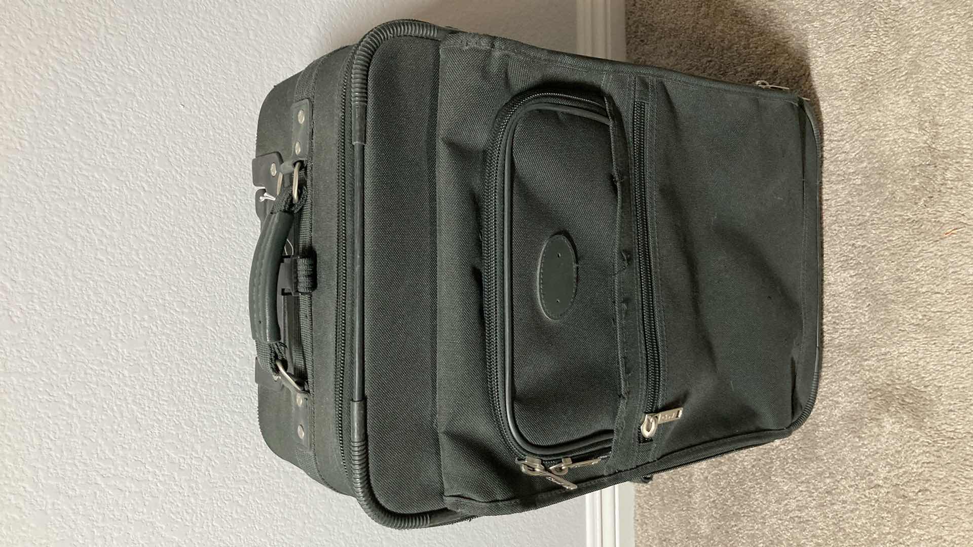 Photo 2 of CIAOL DARK GREEN ROLLING LUGGAGE BAG 15” X 10.5” H24”