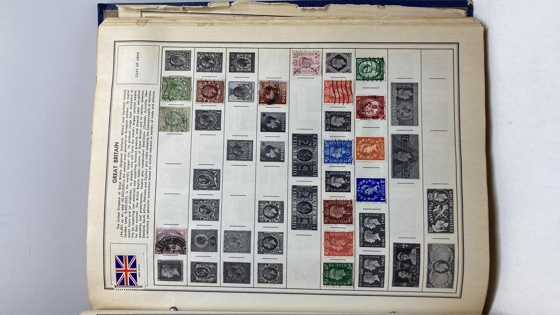 Photo 7 of THE AMBASSADOR ALBUM POSTAGE STAMPS OF THE WORLD BOOKLET PRINTED 1957 COPYRIGHT 1954 W VARIOUS STAMPS