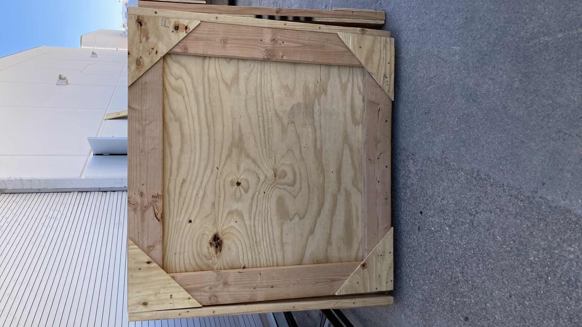 Photo 2 of WOOD CARGO SHIPPING CRATE W LID 114” X 52” H50”