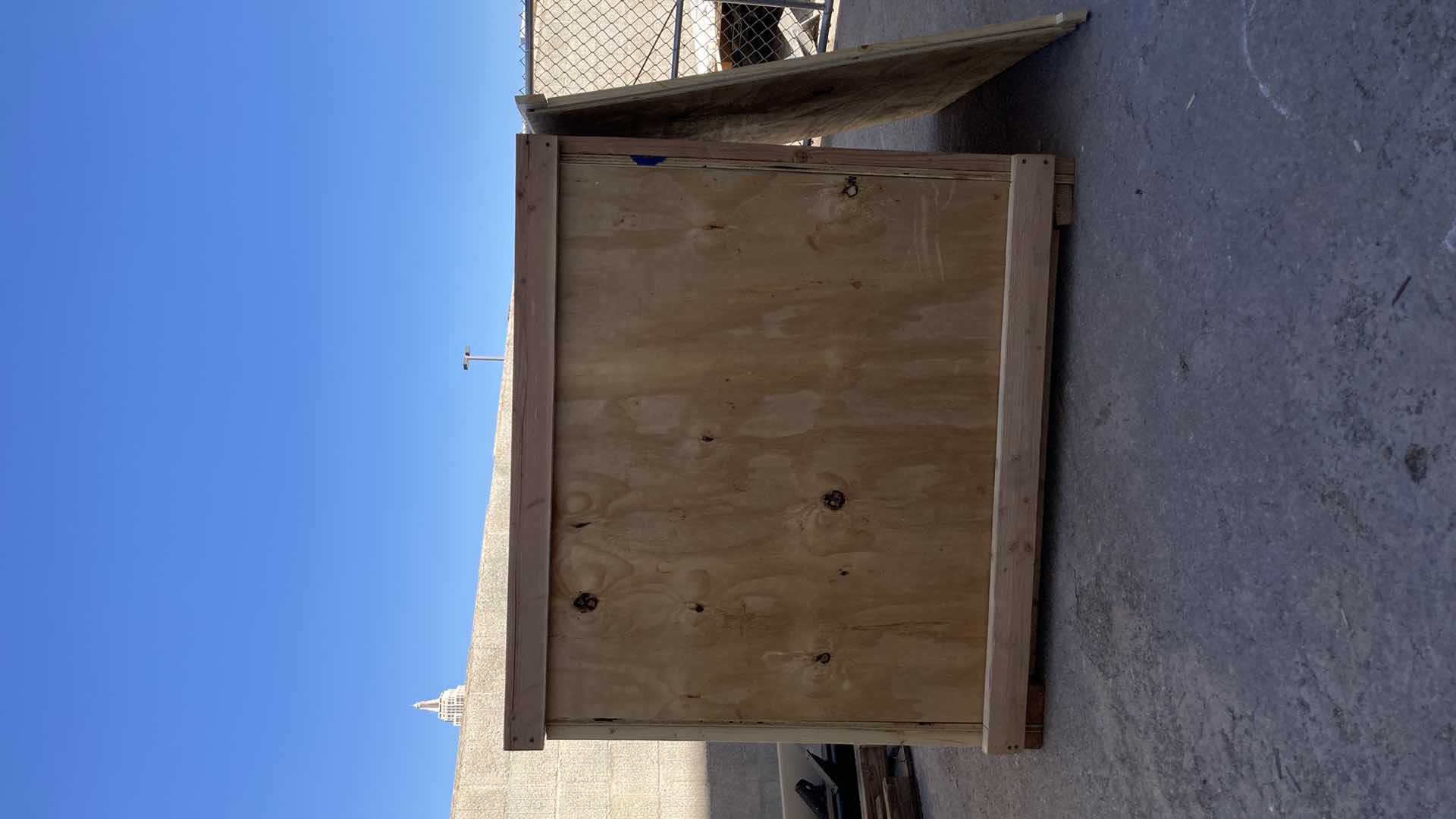 Photo 2 of WOOD CARGO SHIPPING CRATE W LID 51” X 52” H50”