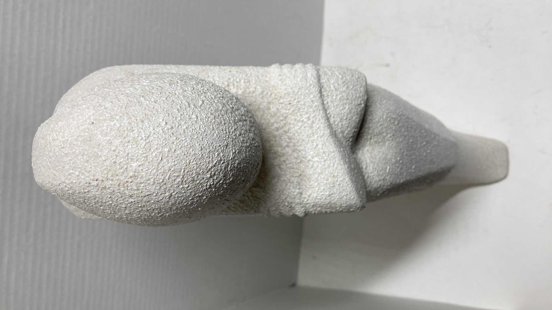 Photo 6 of WOMAN HUDDLED PLASTERED STYLE SCULPTURE 9” X 3.5” H18.5”