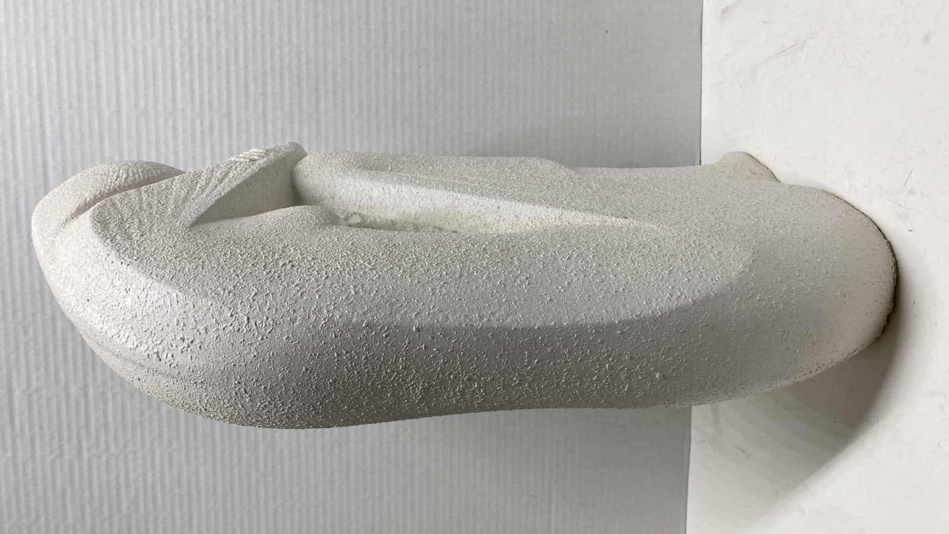 Photo 2 of WOMAN HUDDLED PLASTERED STYLE SCULPTURE 9” X 3.5” H18.5”