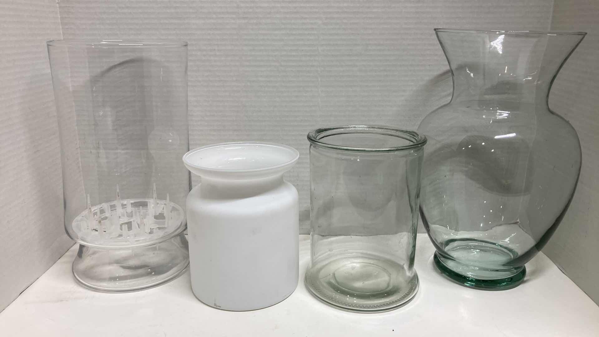 Photo 1 of GLASS VASES-VARIOUS STYLES (4)