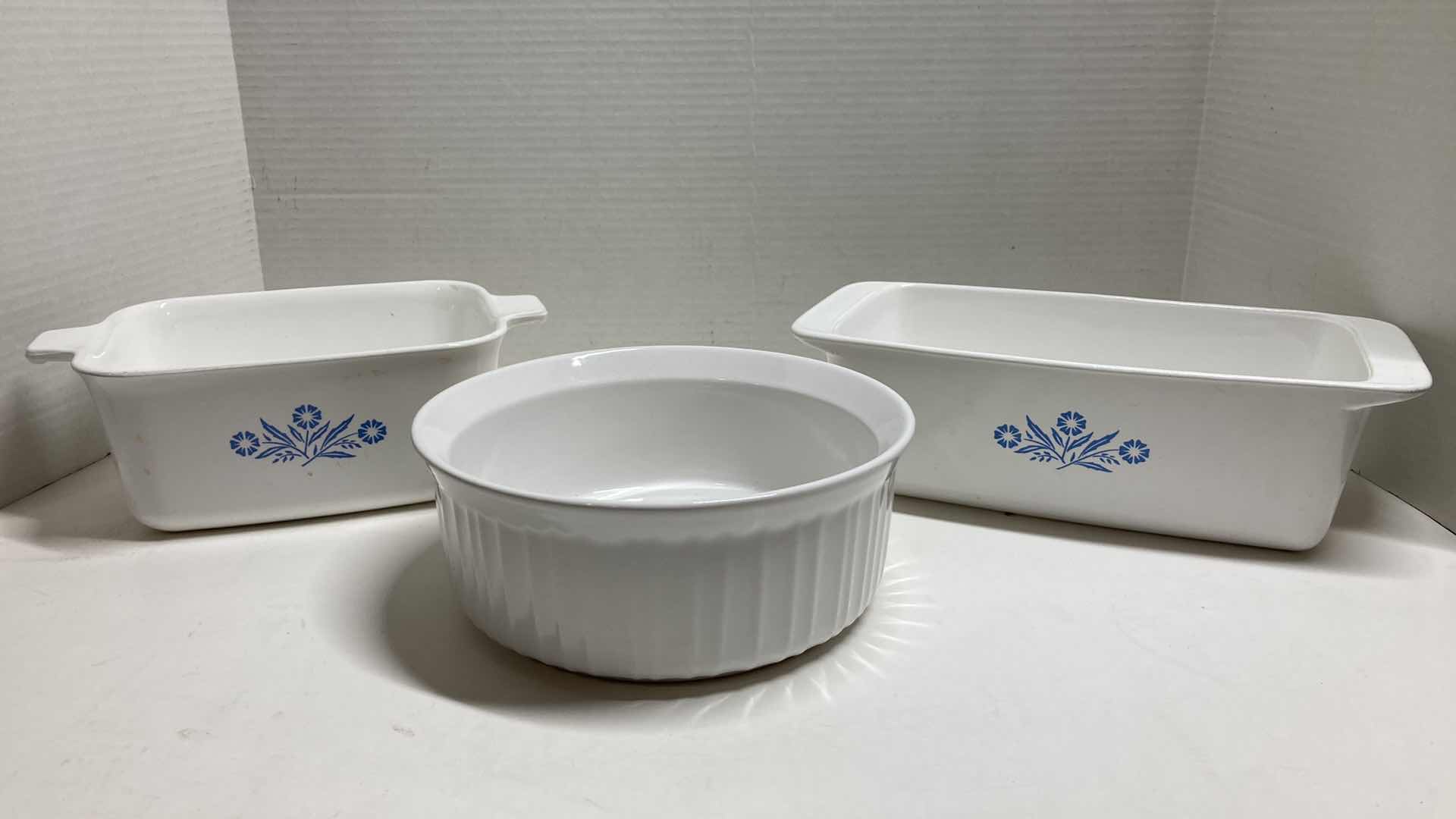 Photo 1 of CORNING WARE CASSEROLE DISHES (3)