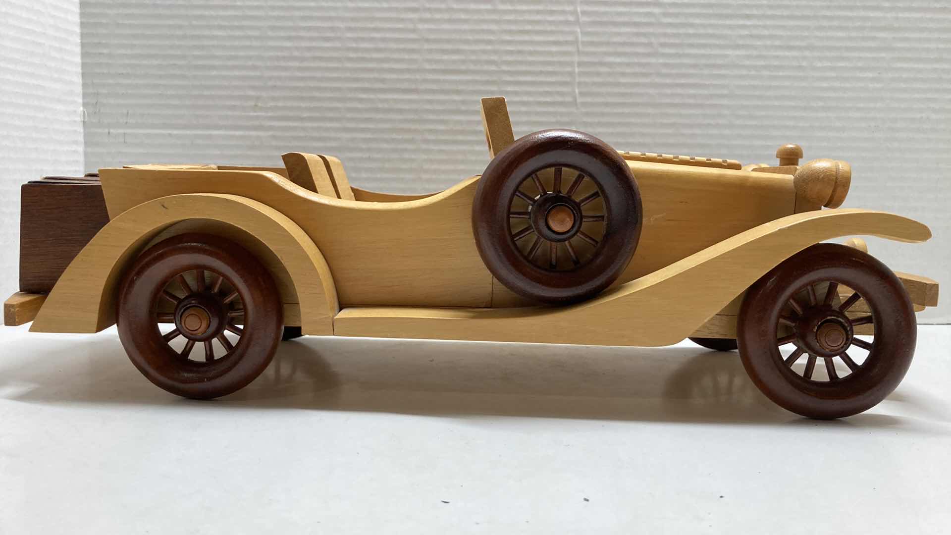 Photo 2 of EARLY-CENTURY STYLE WOOD AUTOMOBILE DECOR 15” X 5” H5”