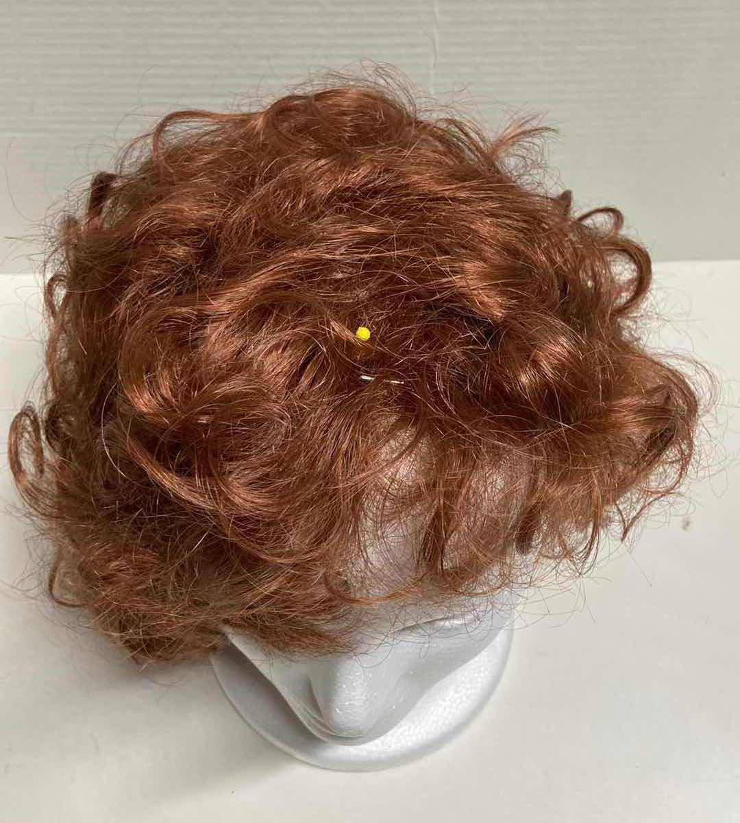 Photo 5 of ELURA WOMENS REDDISH MODACRYLIC FIBER HAIR WIG W STYROFOAM MANNEQUIN HEAD MADE IN JAPAN, KOREA, USA