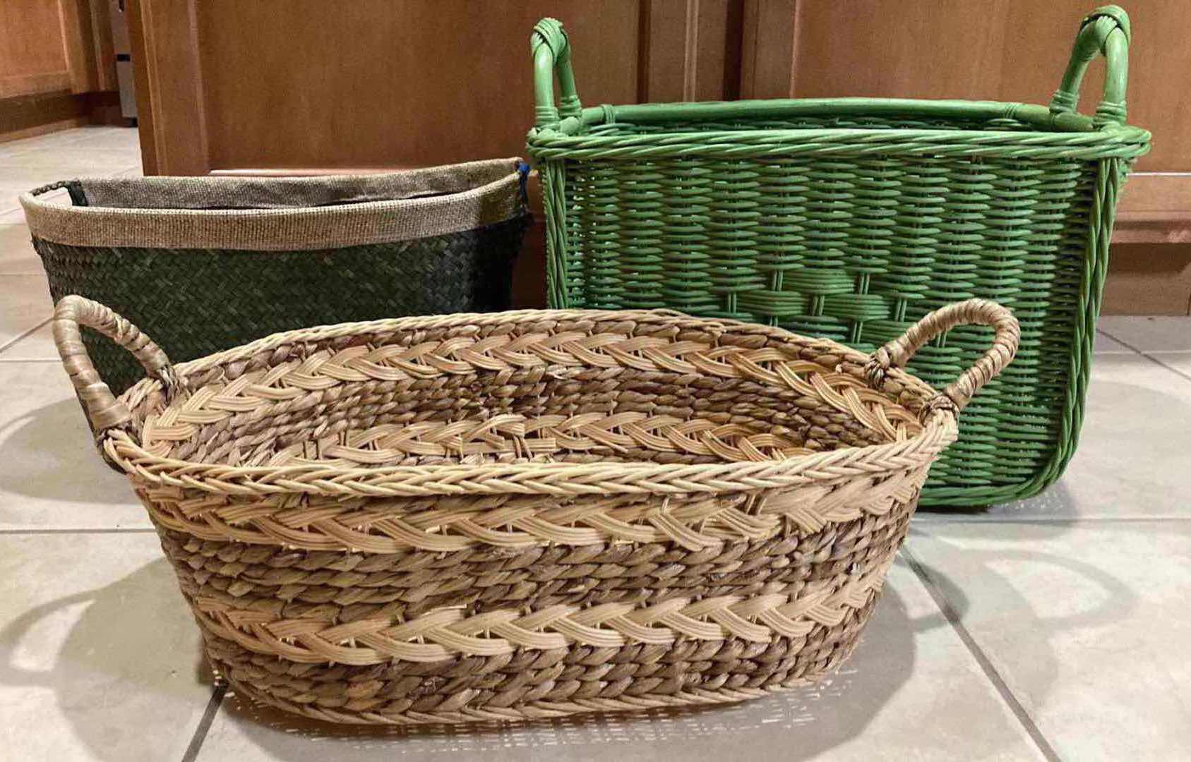 Photo 2 of WICKER & WOVEN BASKETS (3)