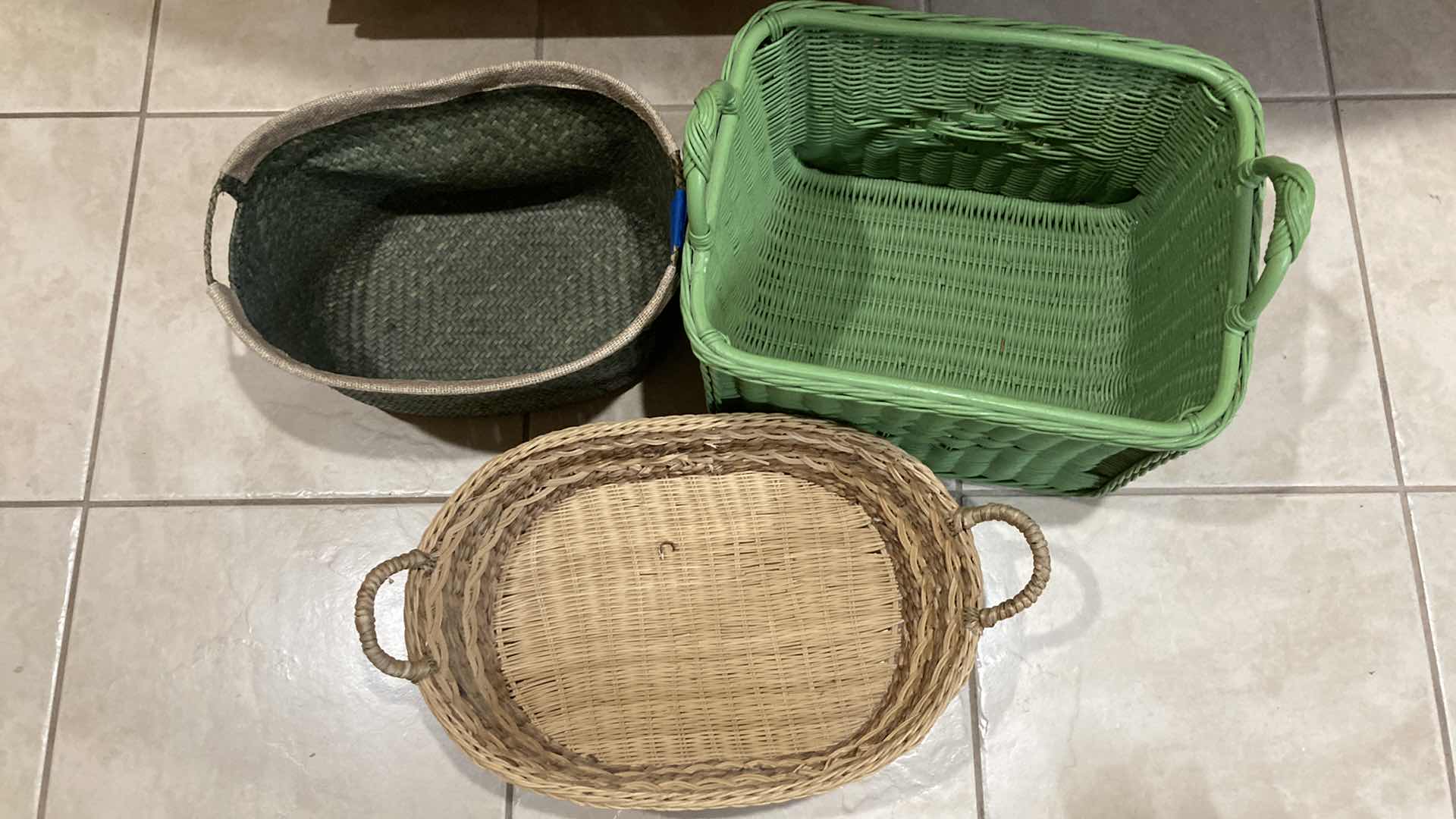 Photo 3 of WICKER & WOVEN BASKETS (3)